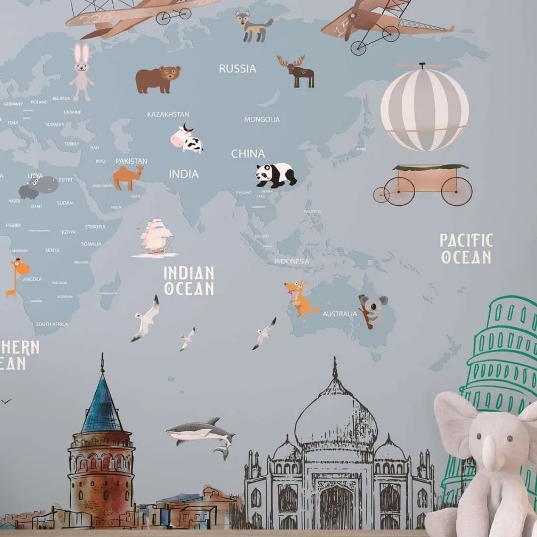 Kids Wallpaper Collection | Kids World Map