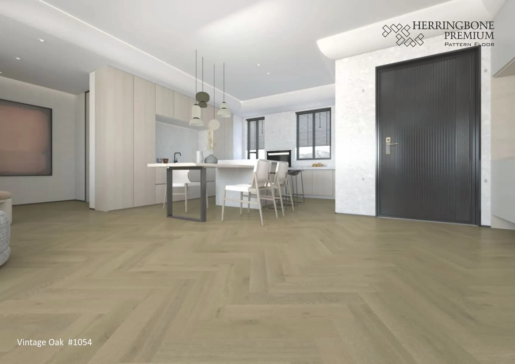 vintage Oak #1054 Herringbone Flooring | 12mm Premium