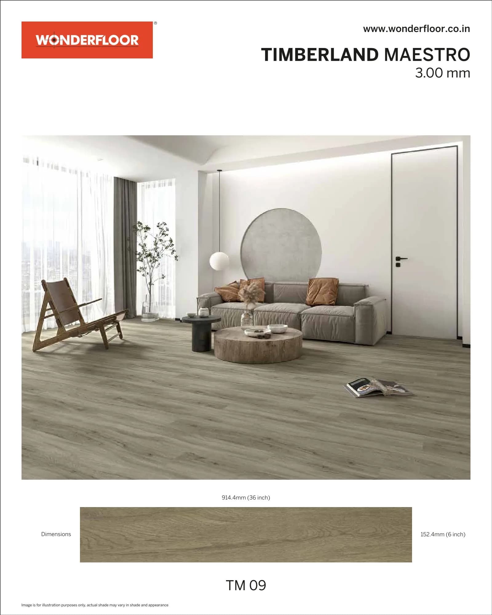 TM09 -Wonderfloor Room View Maestro 3.00mm Vinyl Flooring