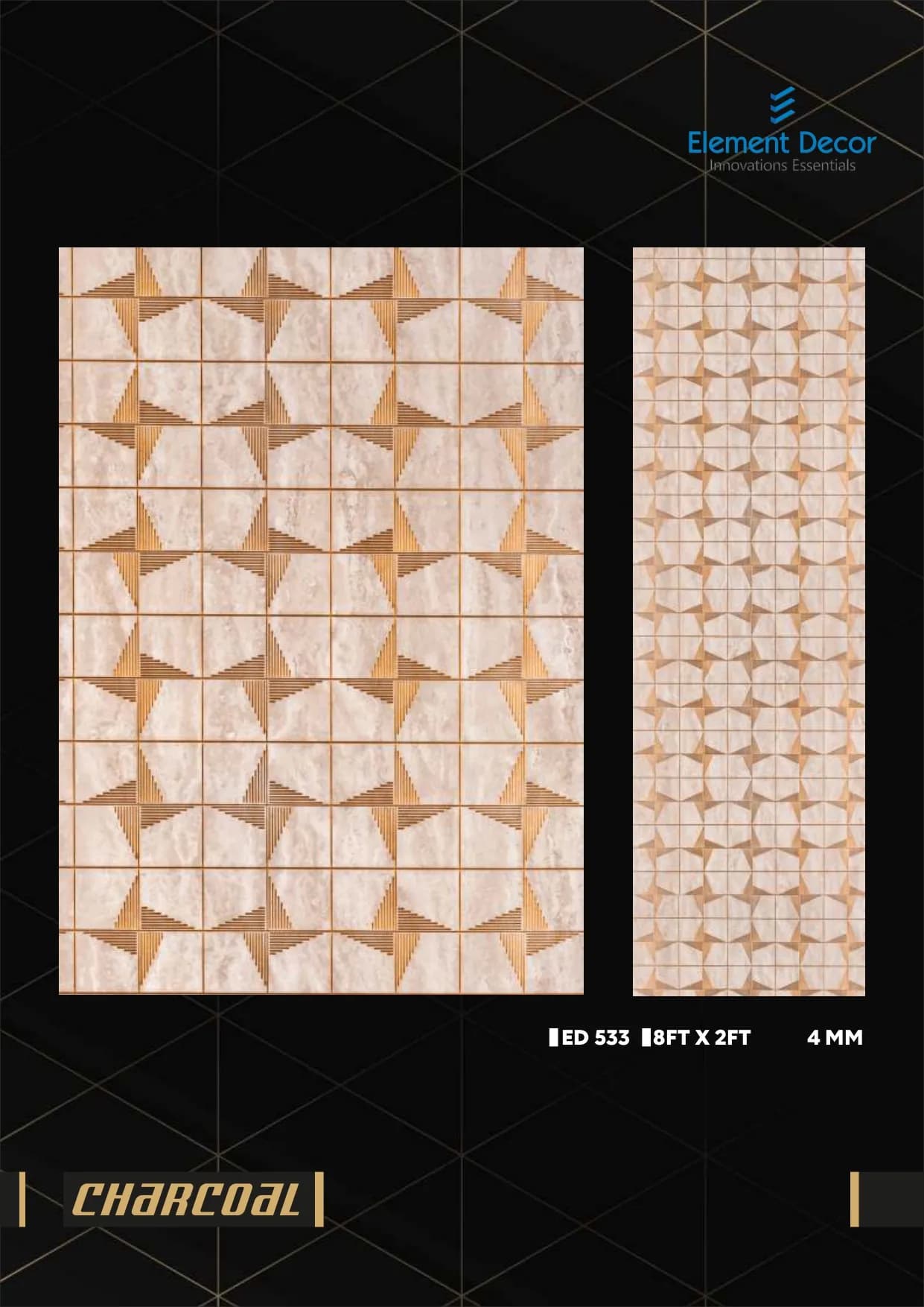 ED 533 Charcoal Wall Louver - Efficient Ventilation