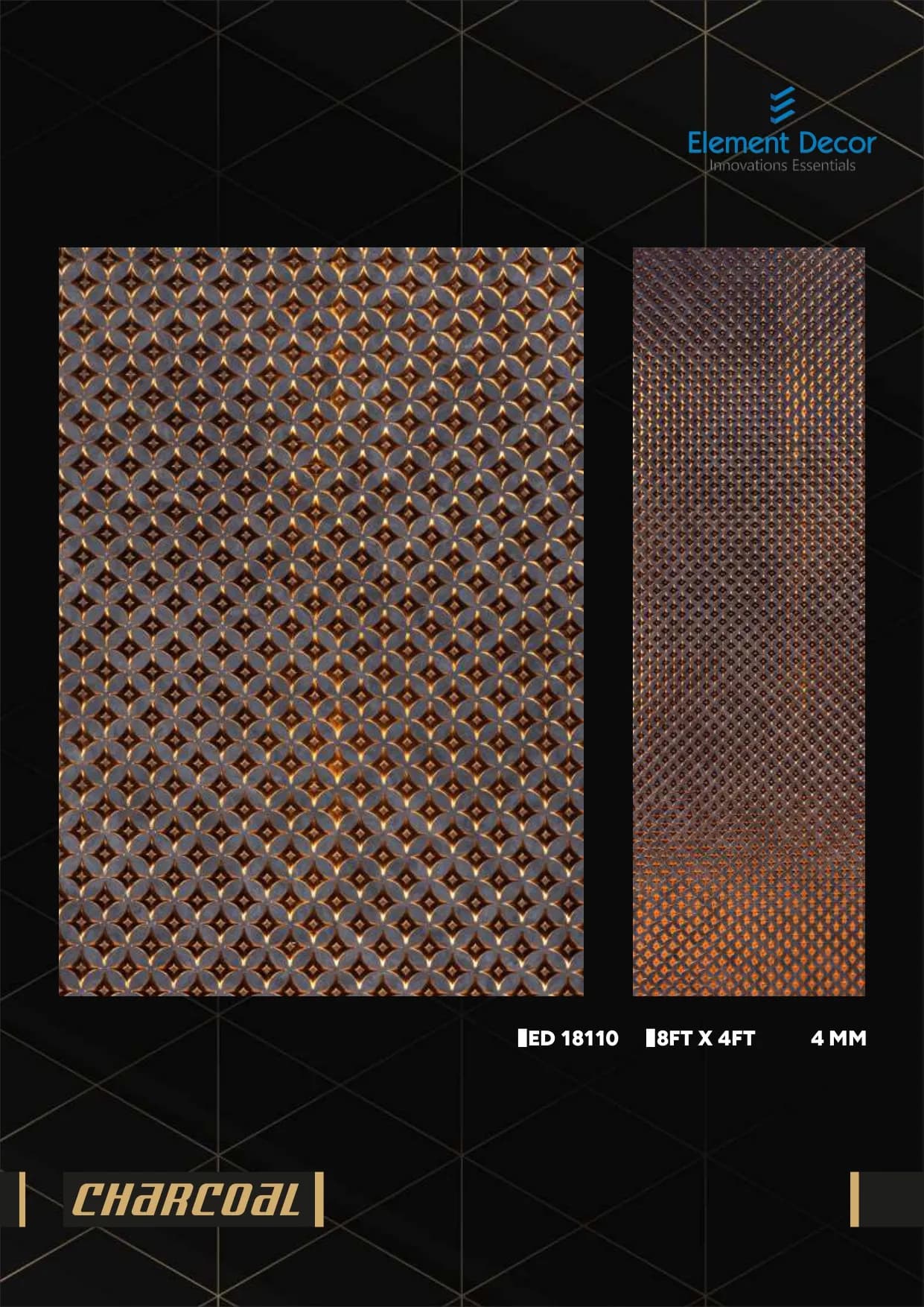 ED 18110 Charcoal Wall Louver - Efficient Airflow Control