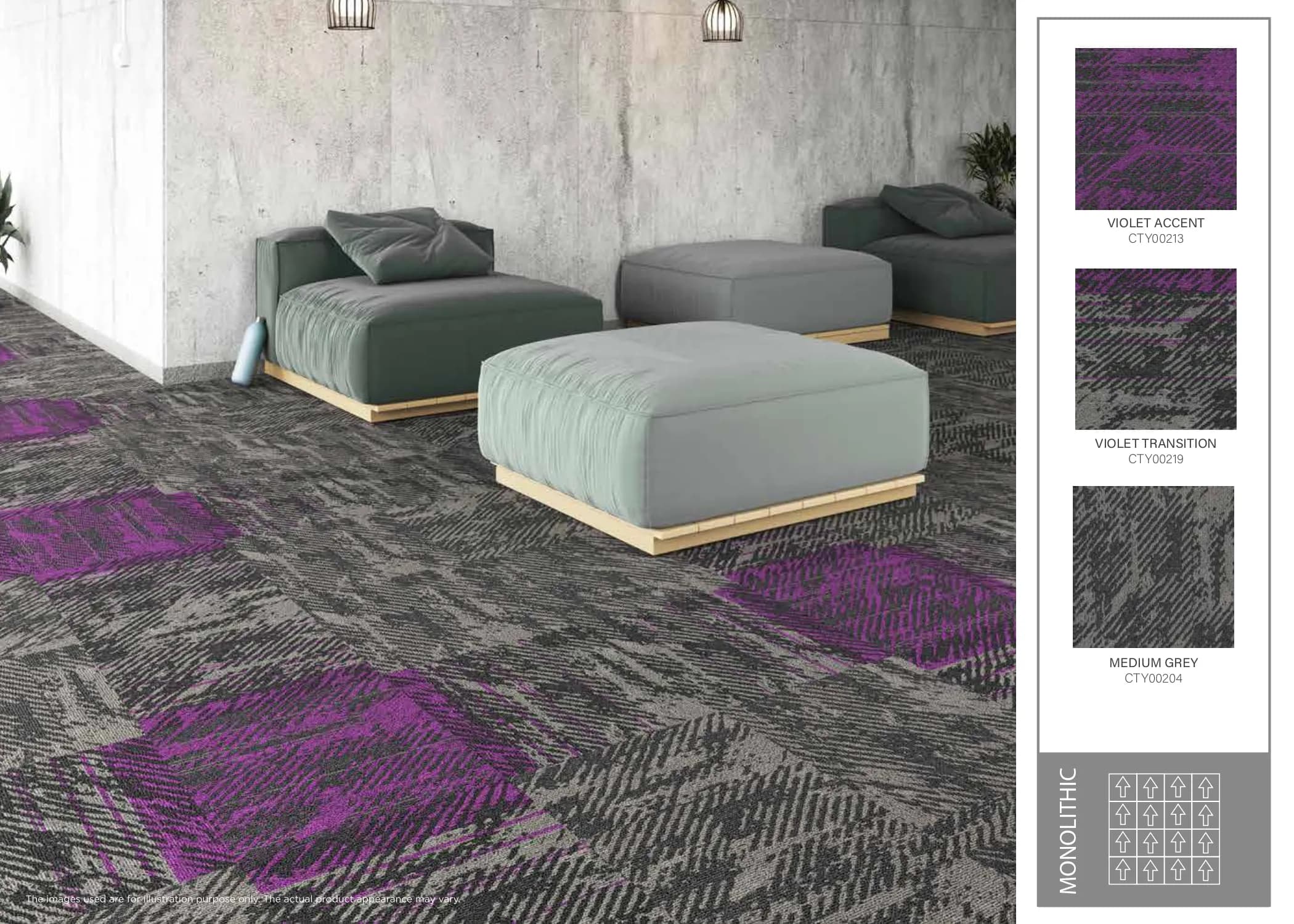 Violet Accent CITY00213 Welspun Meander Artificial Grass