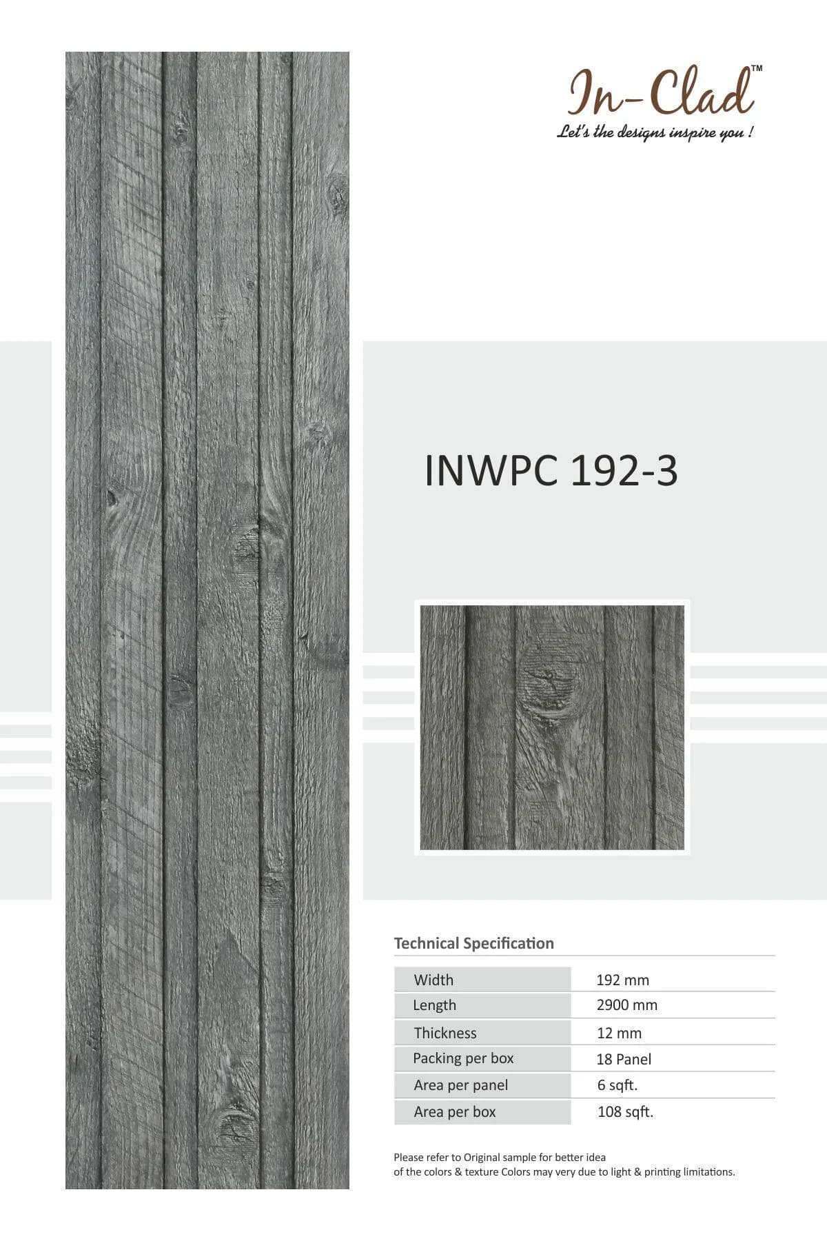 WPC 192-3 Tile: High-Quality Waterproof WPC Panel Code