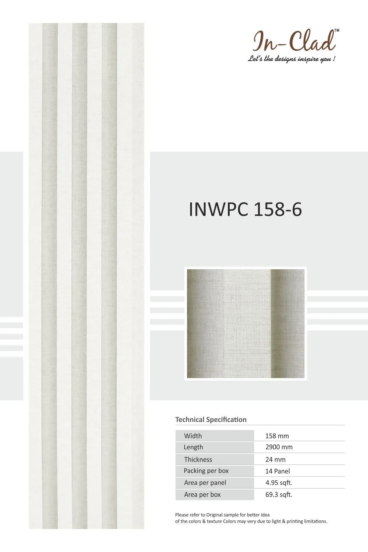 WPC Panel Code INWPC 158-6 Tile - Durable Flooring Solution