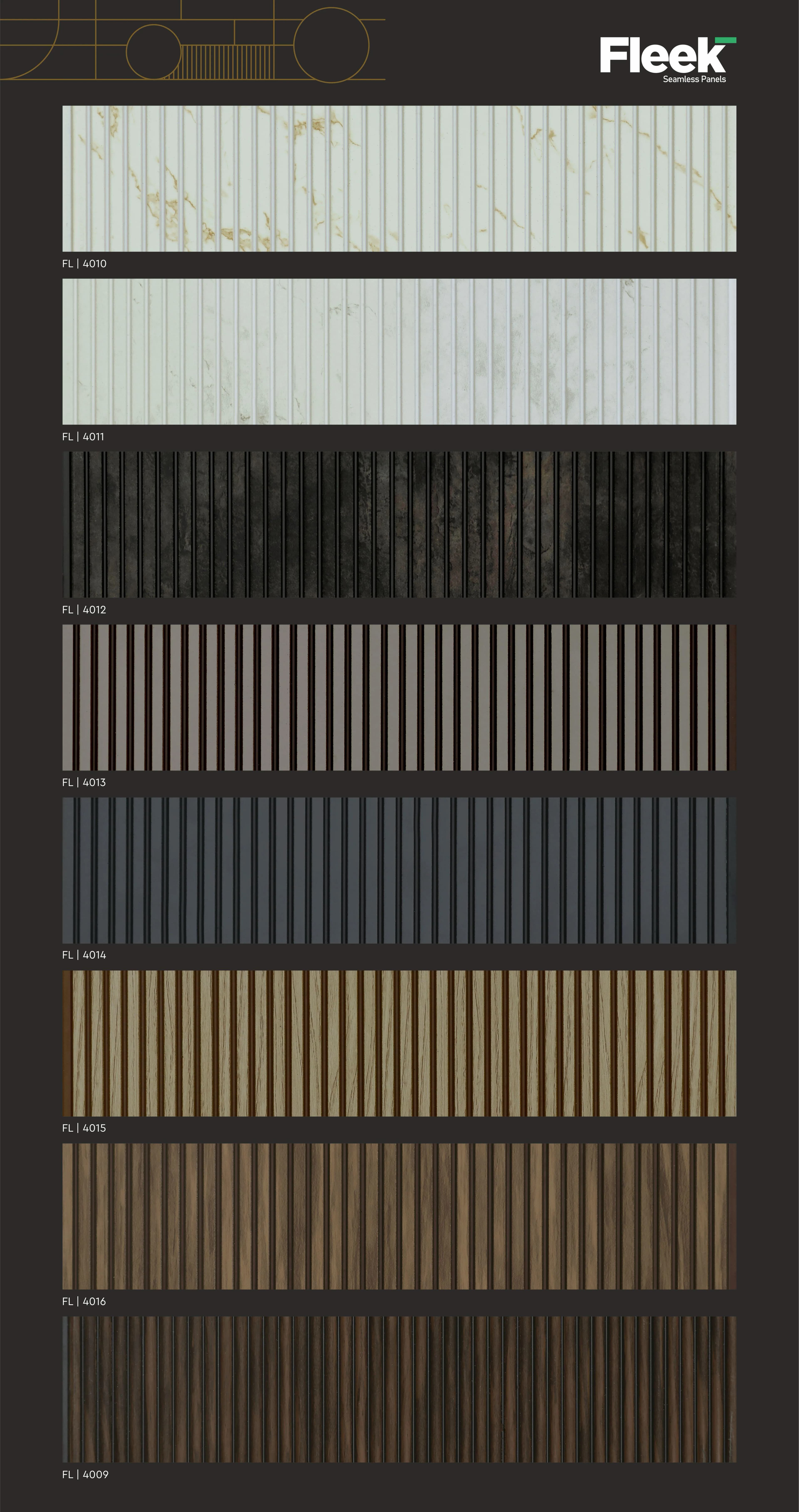 Fleek Treelam FL 4010 Charcoal Wall Panelling
