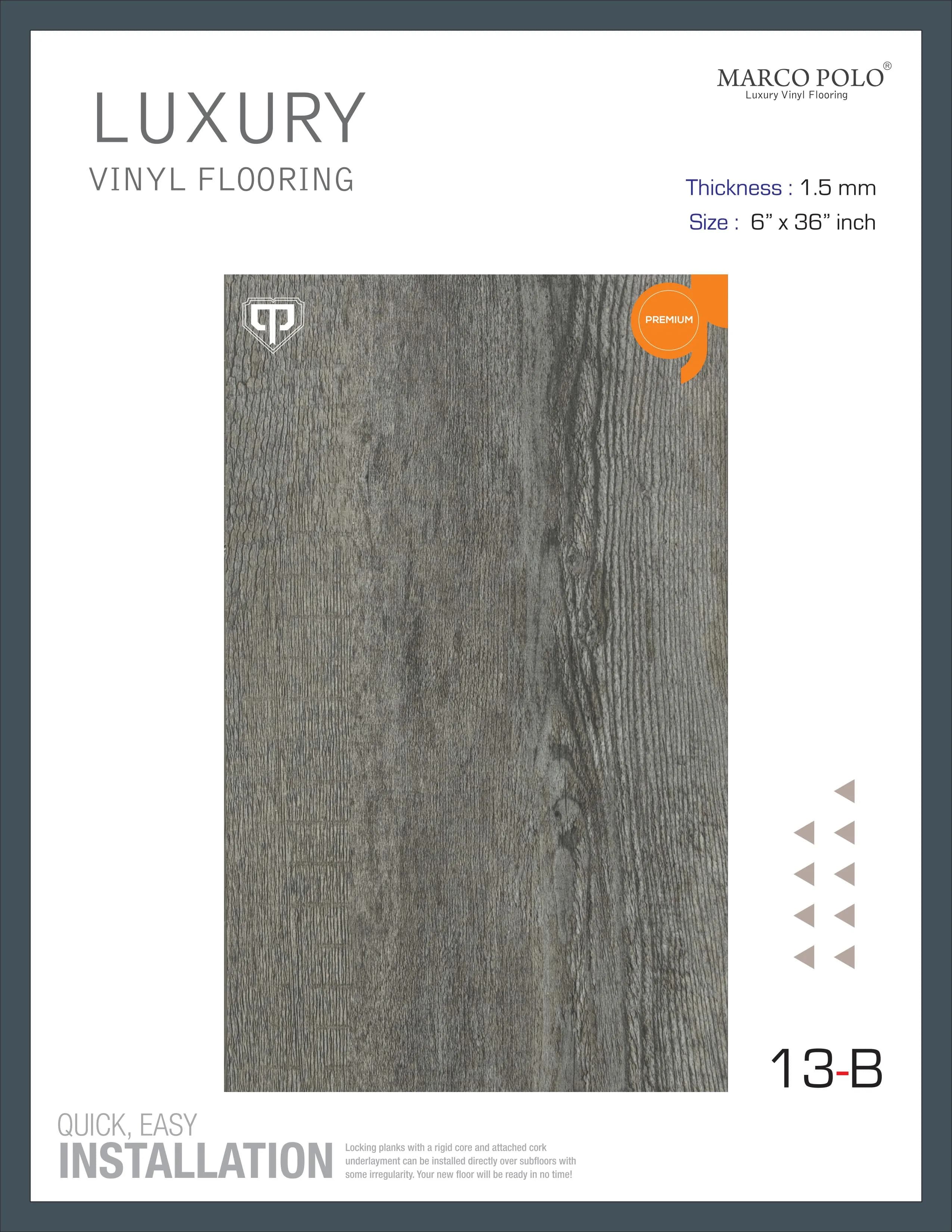 13-B Marcopolo PVC Plank Flooring - Durable and Stylish Flooring Solution