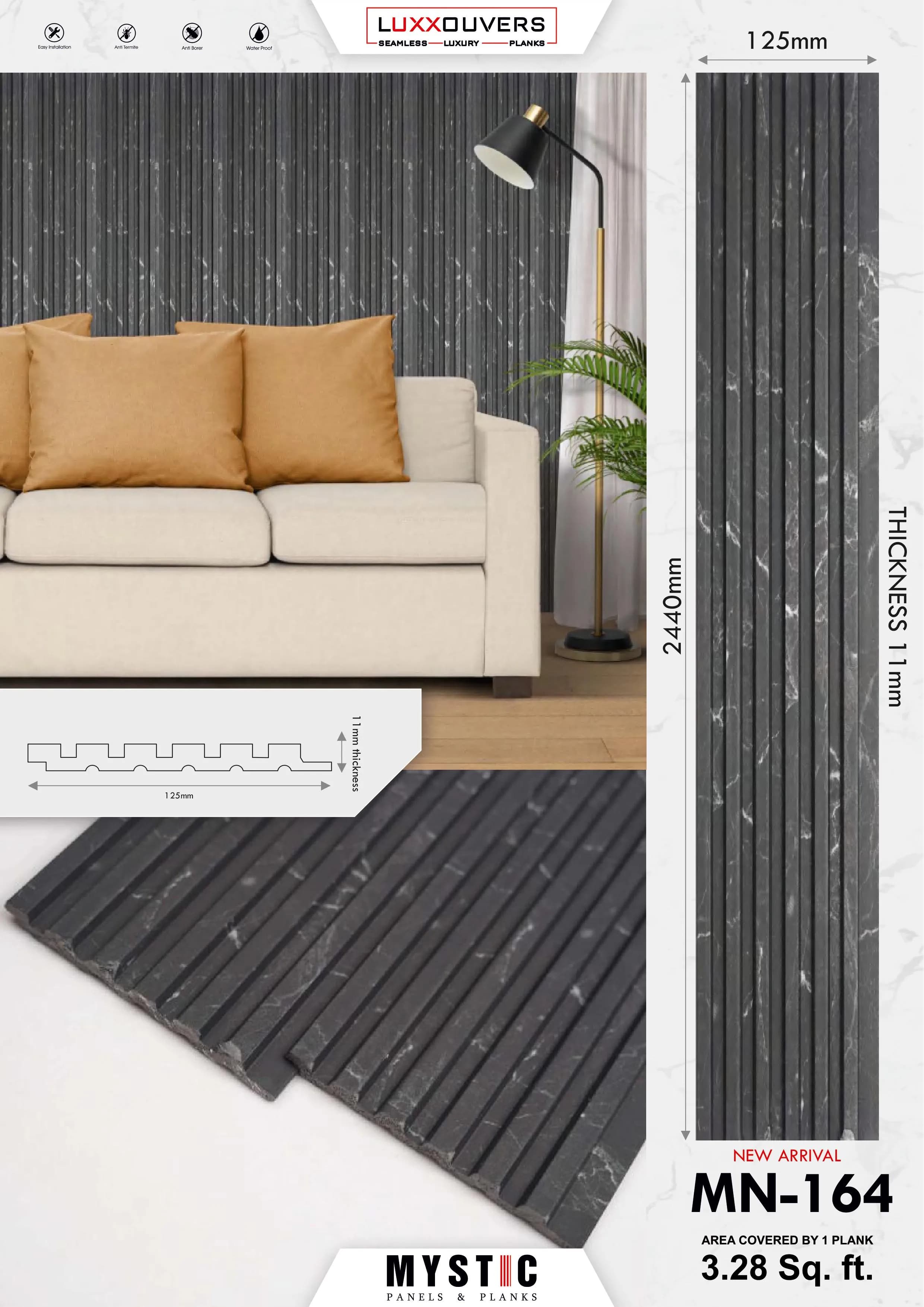 MN-152 Wall Panelling - Tuscany Charcoal
