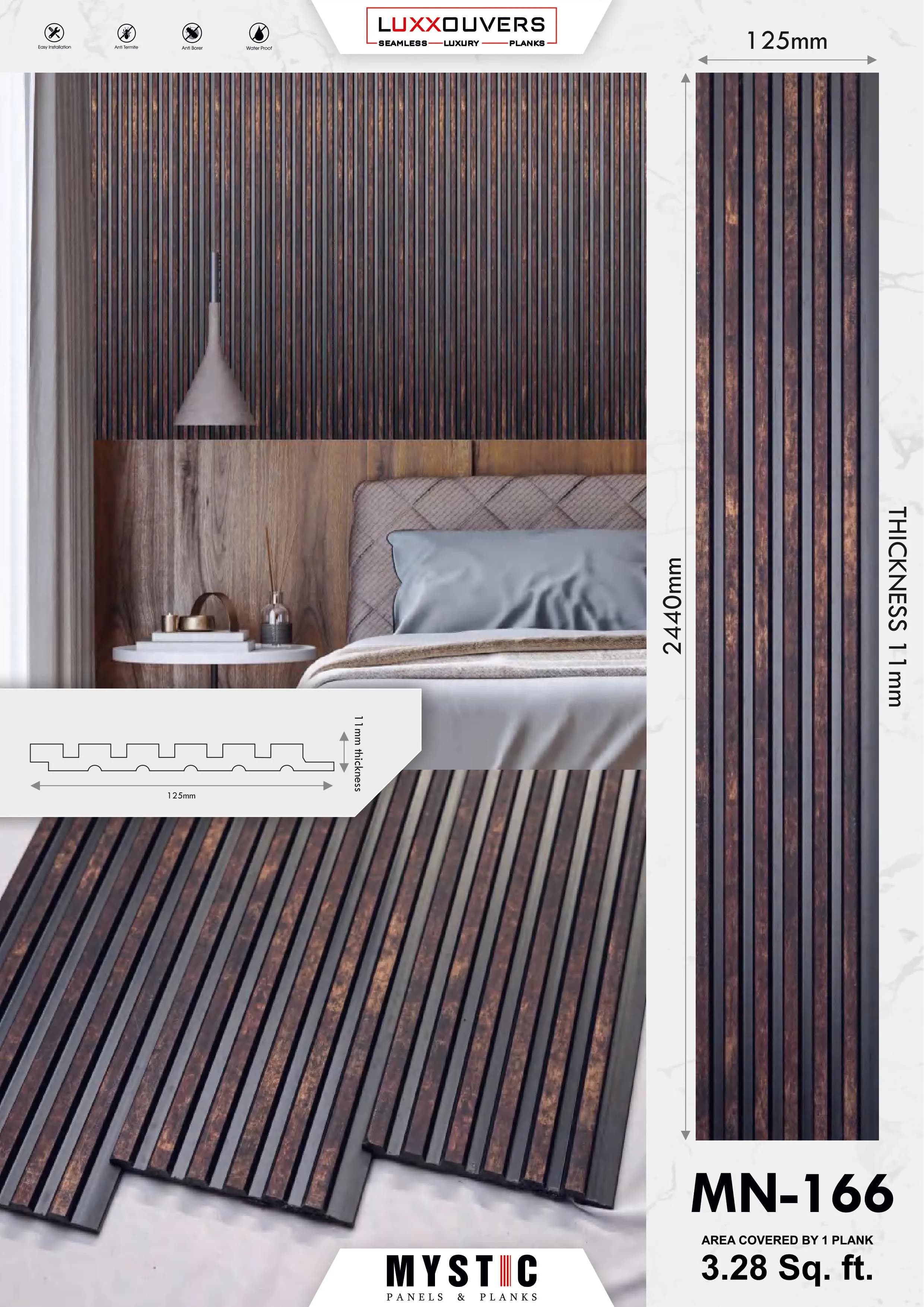 MN-156 Wall Panelling Tuscany Charcoal | Stylish Home Decor