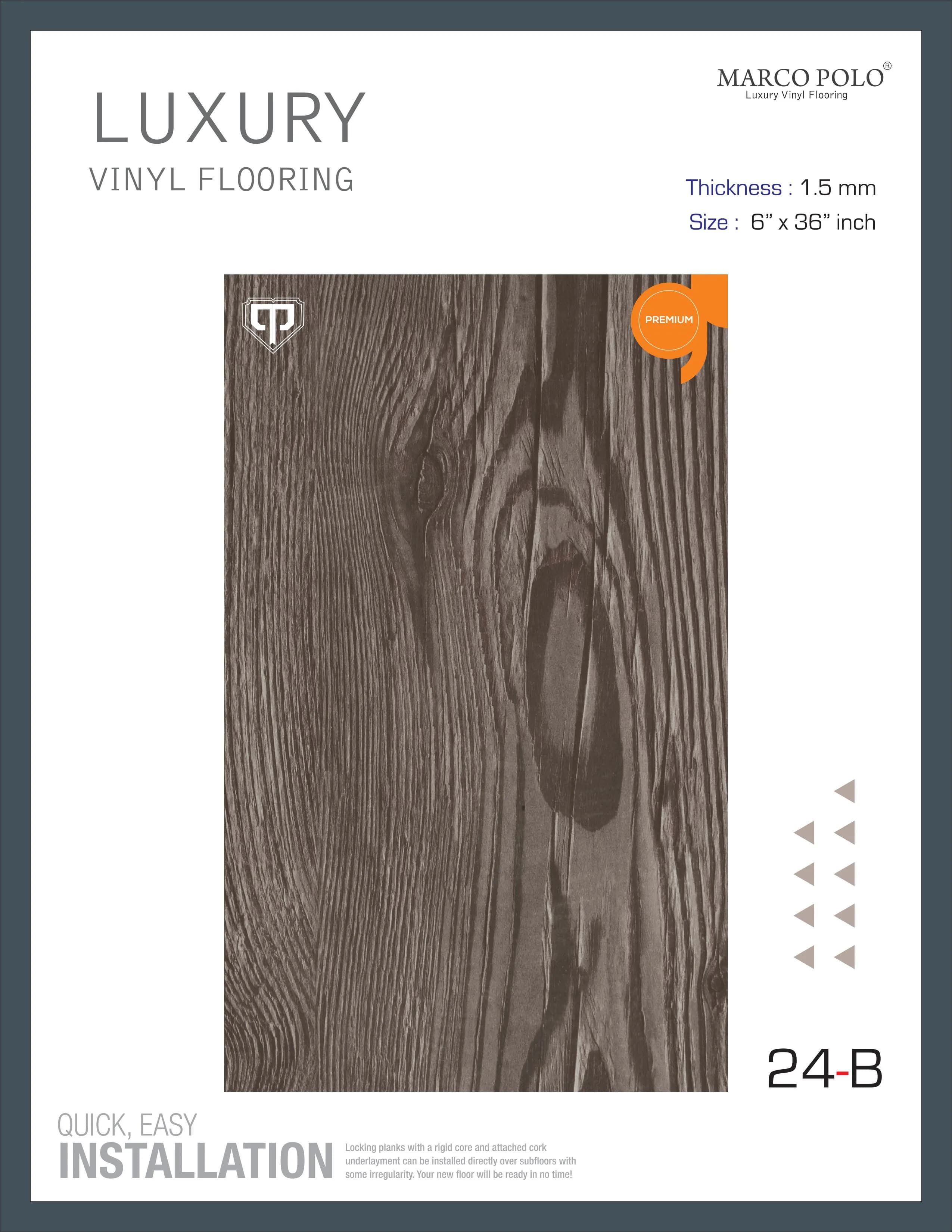 24-B Marcopolo PVC Plank Flooring - Durable and Stylish
