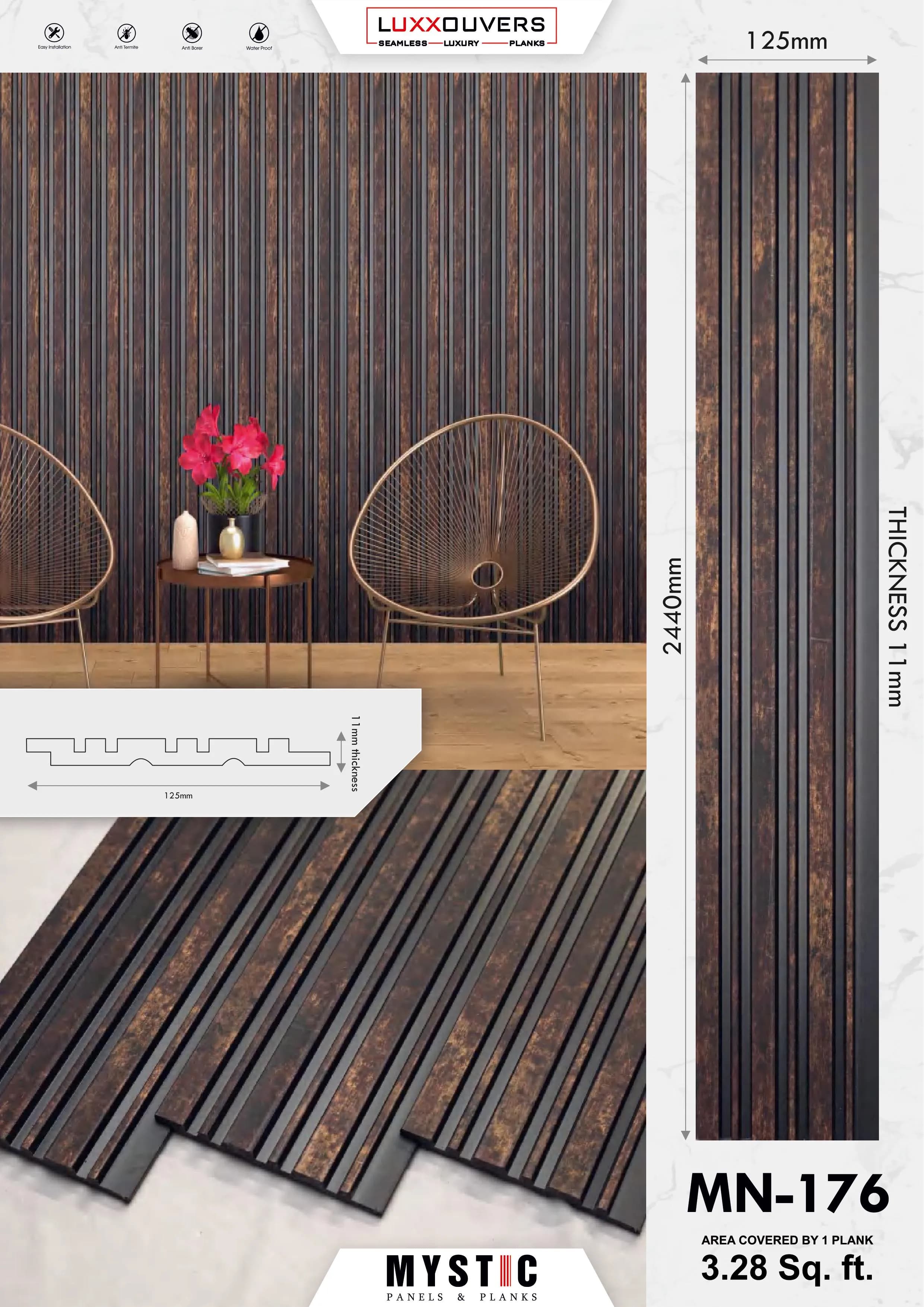 MN-164 Wall Panelling - Tuscany Charcoa