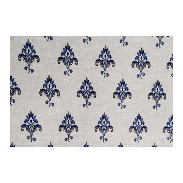 DEDIGN-NO.490 Denim Shade Kalamkari Print Fabric – 100% Polyester