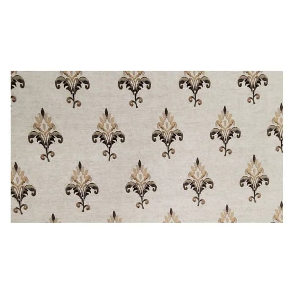 DEDIGN-NO.490 Taupe Kalamkari 100% Polyester Fabric