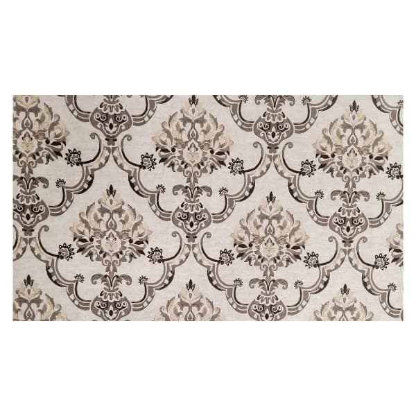 DEDIGN No.489 Taupe Kalamkari 100% Polyester Fabric