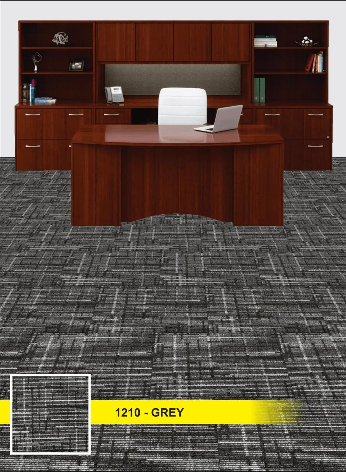 Indigo Carpet Tile 1210 - Grey - Durable & Stylish Flooring