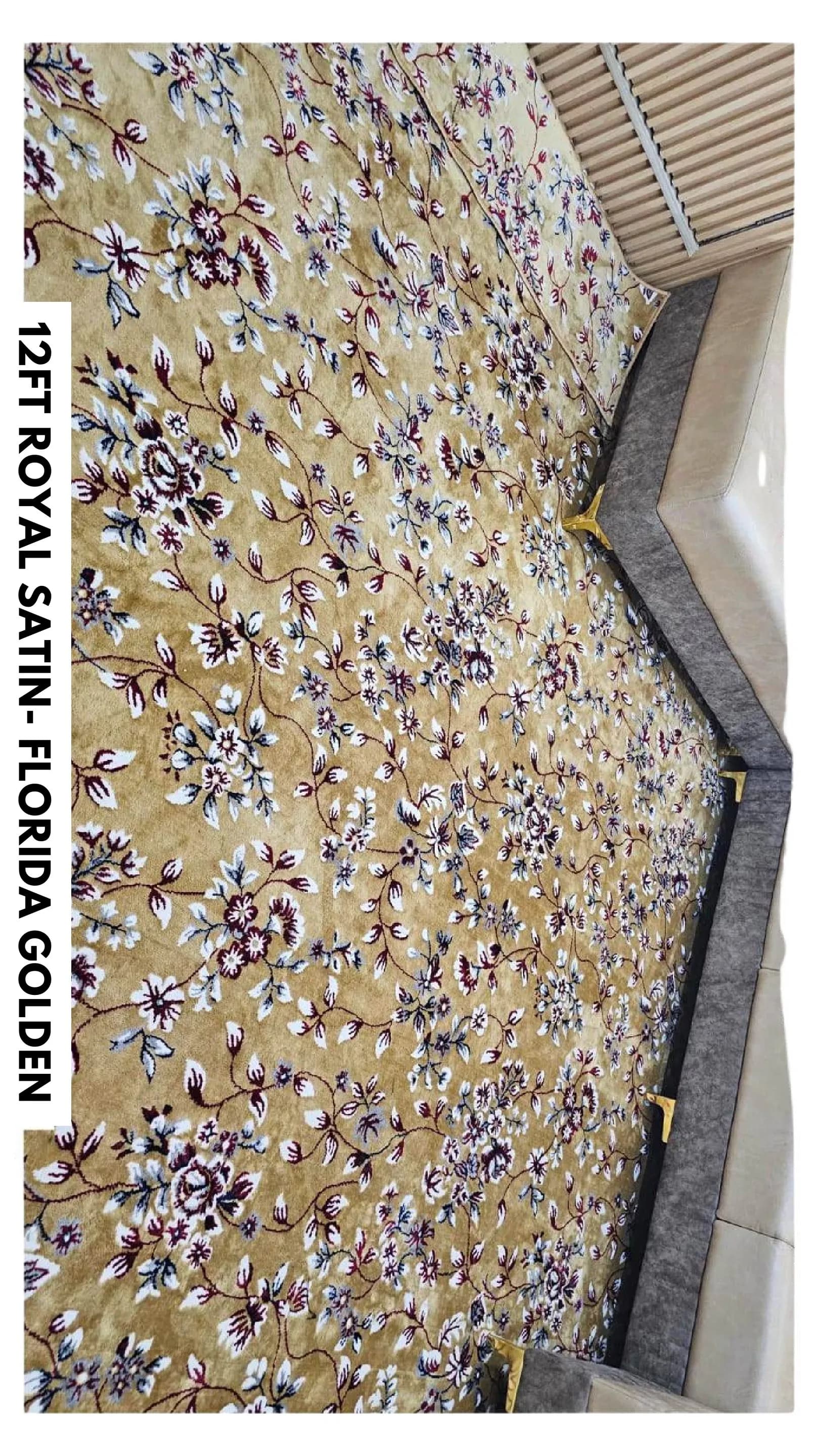 Satin Carpet Tile Golden - Luxurious Flooring Solution