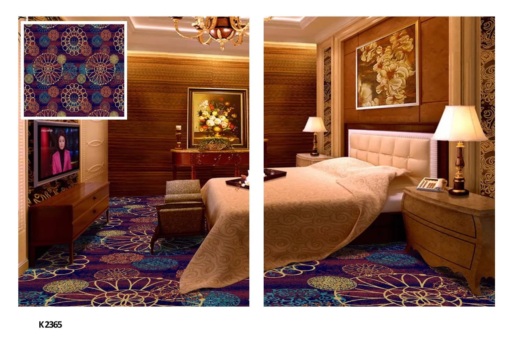 Regallia Printed Broadloom Carpet Roll K-2365