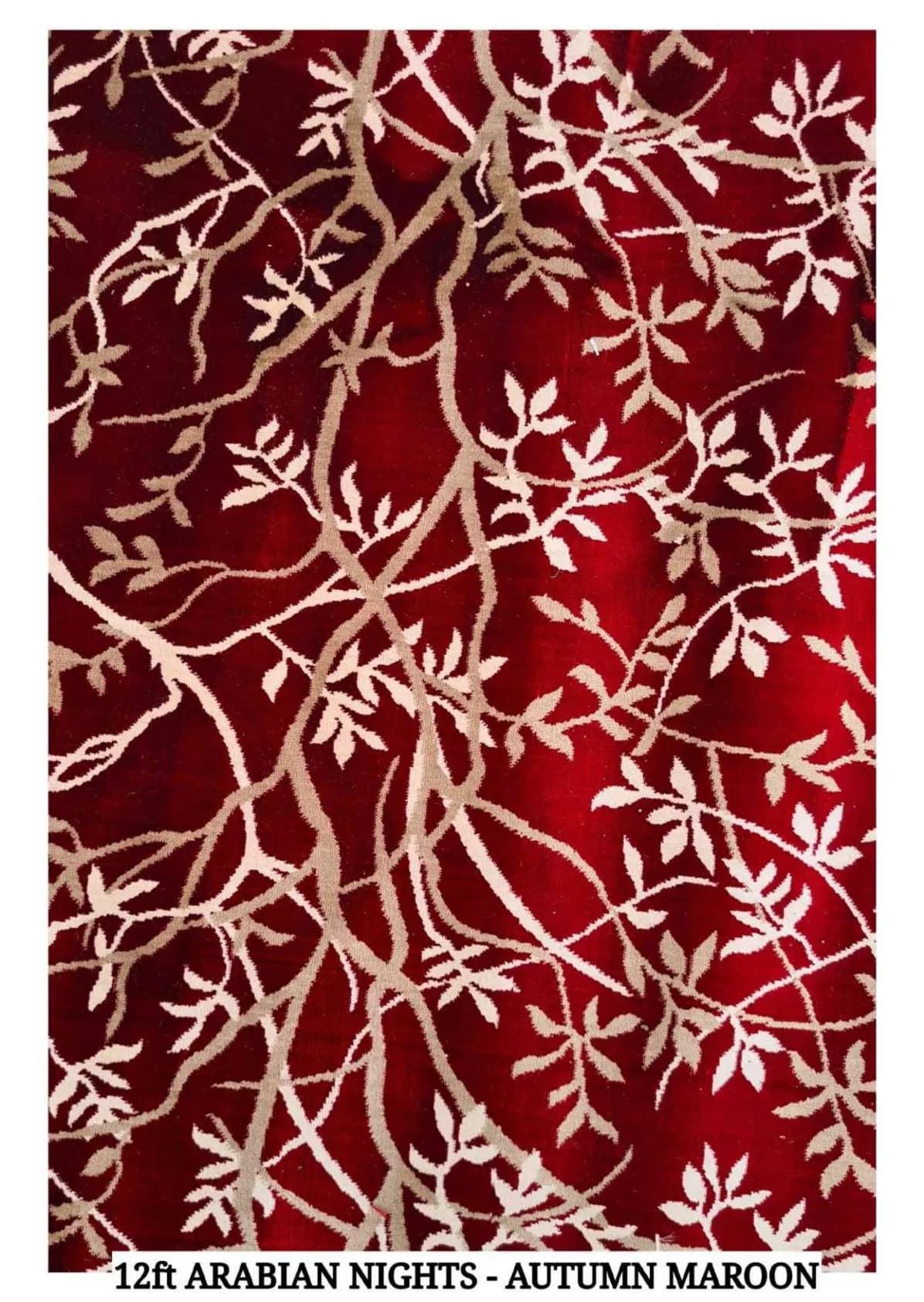 Arabian Nights 12ft Carpet Tile - Autumn Maroon