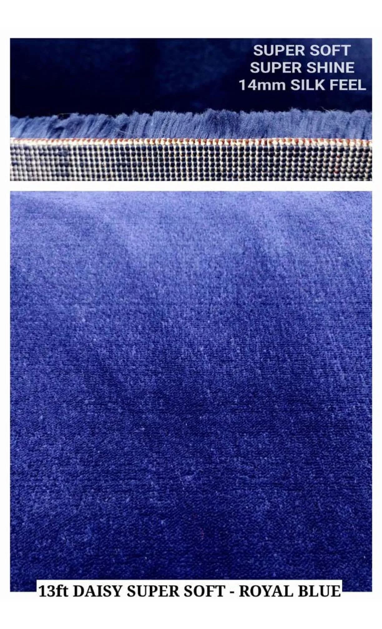 RJM Daisy Super Soft Carpet Roll - Royal Blue
