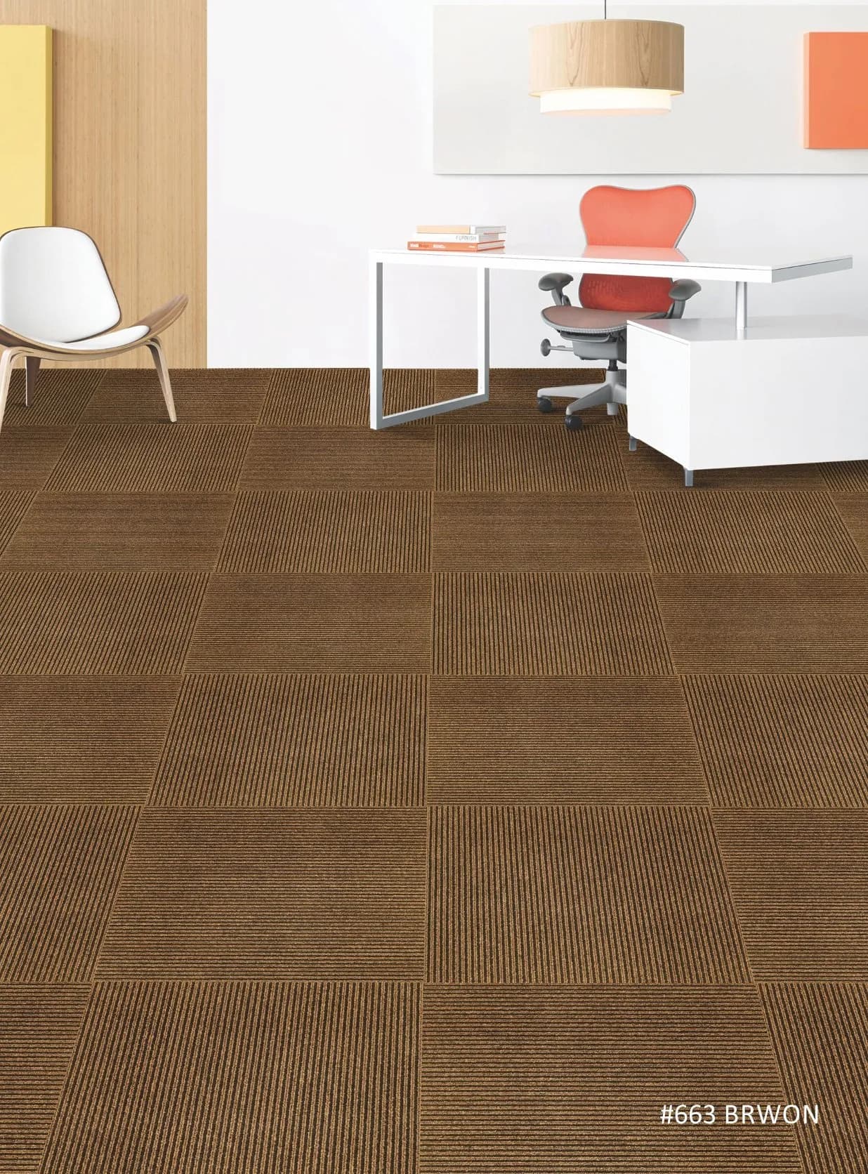Elm Carpet Tile #663 - Brown | Durable & Stylish