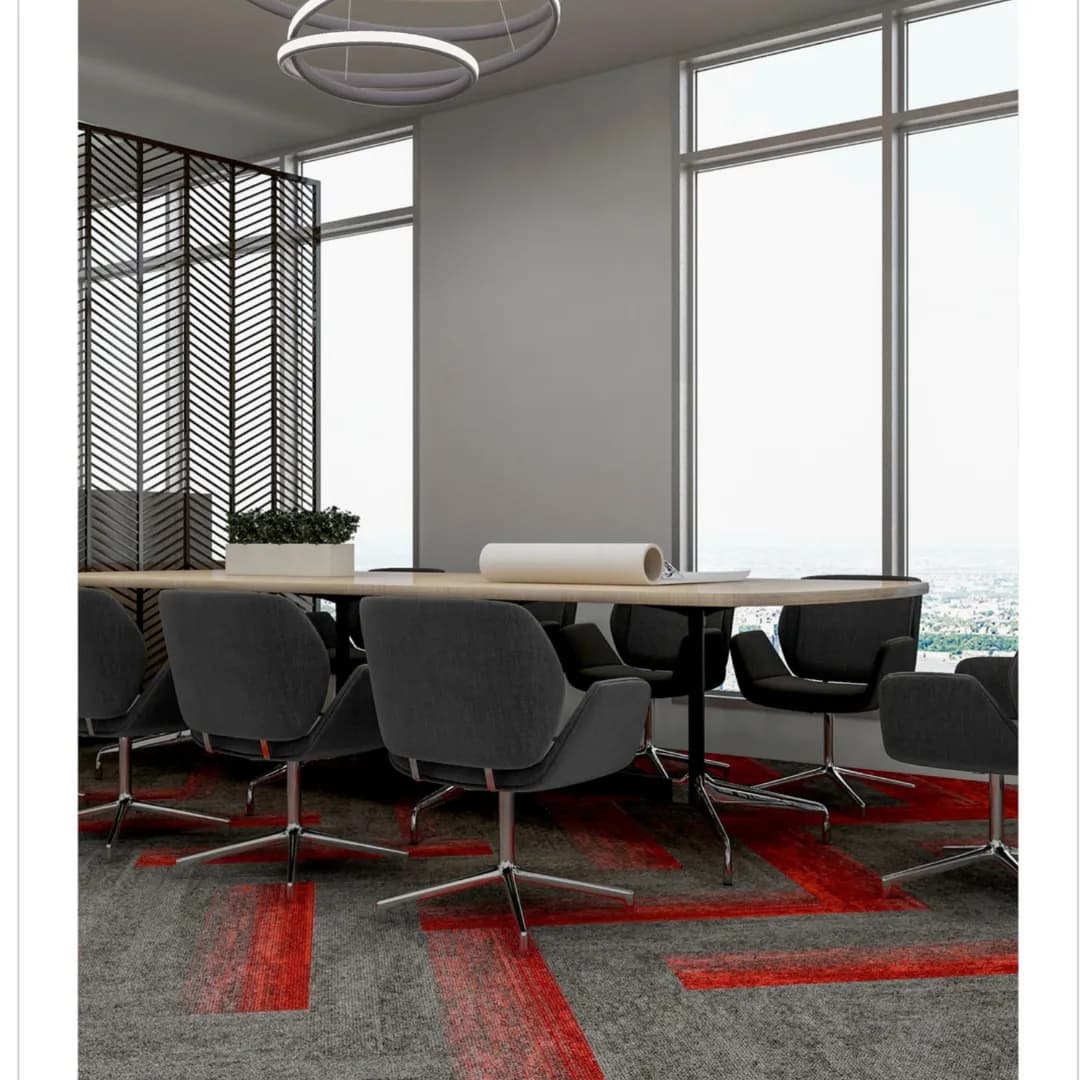 300 Shadow Grey & 301 Ruby Red Floor Carpet Tiles