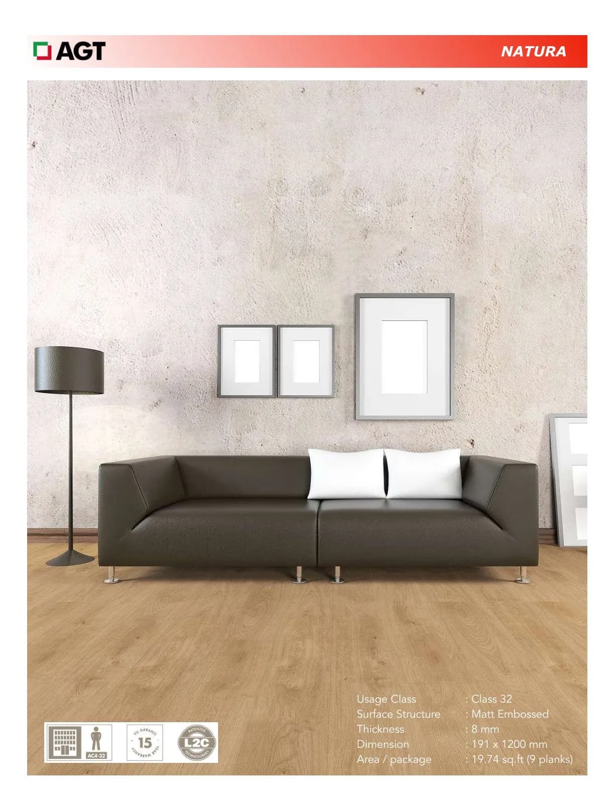 : Matt Embossed - Vito 8mm Laminate Flooring – Durable & Stylish