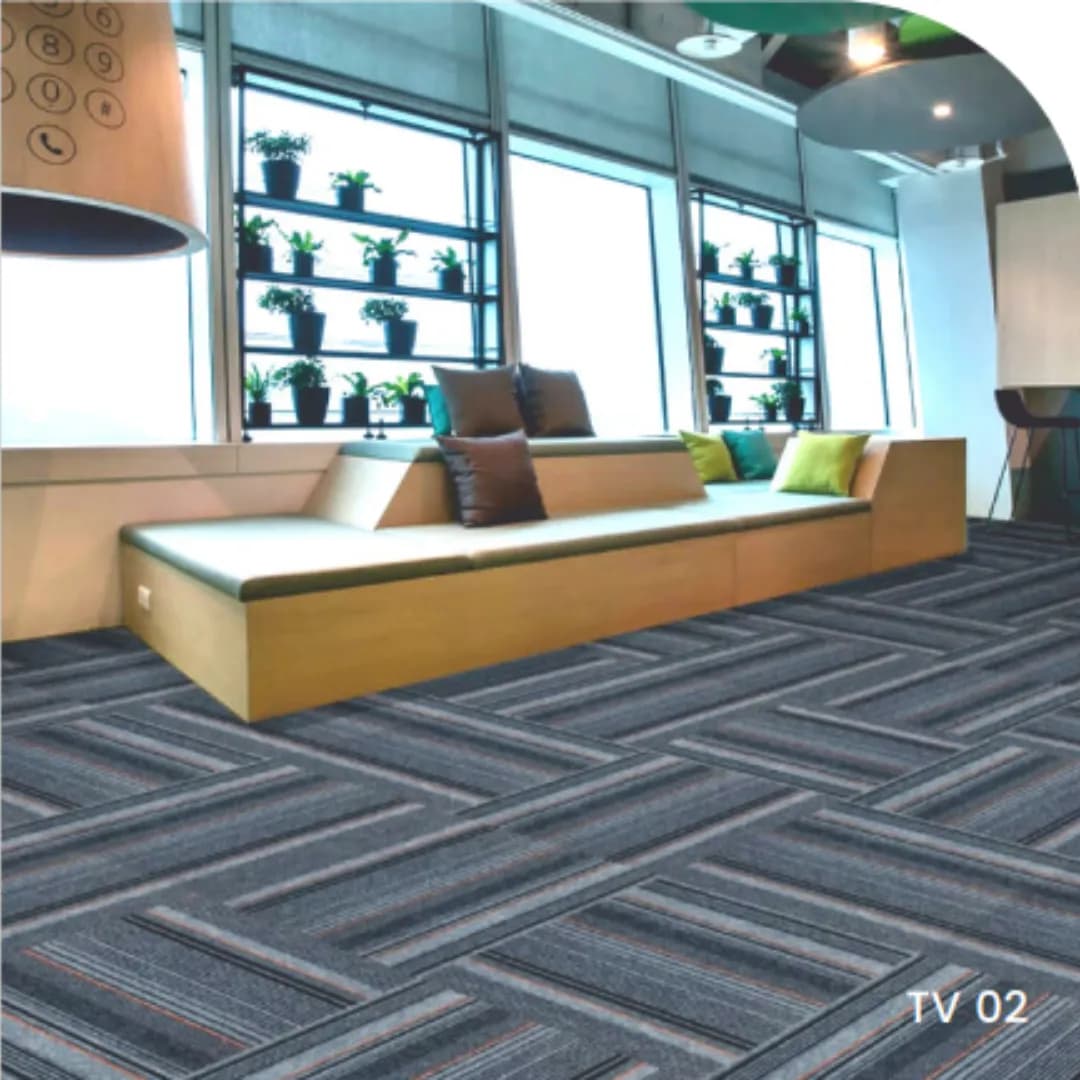 Dark Grey Carpet Tile - Level Loop Pile, 50cm x 50cm