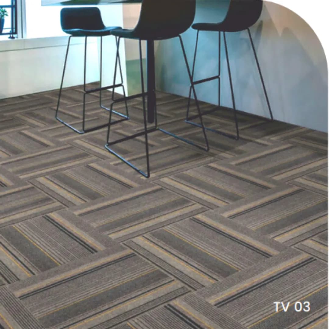 Brown Level Loop Carpet Tile - 24 Tiles, 50cm x 50cm