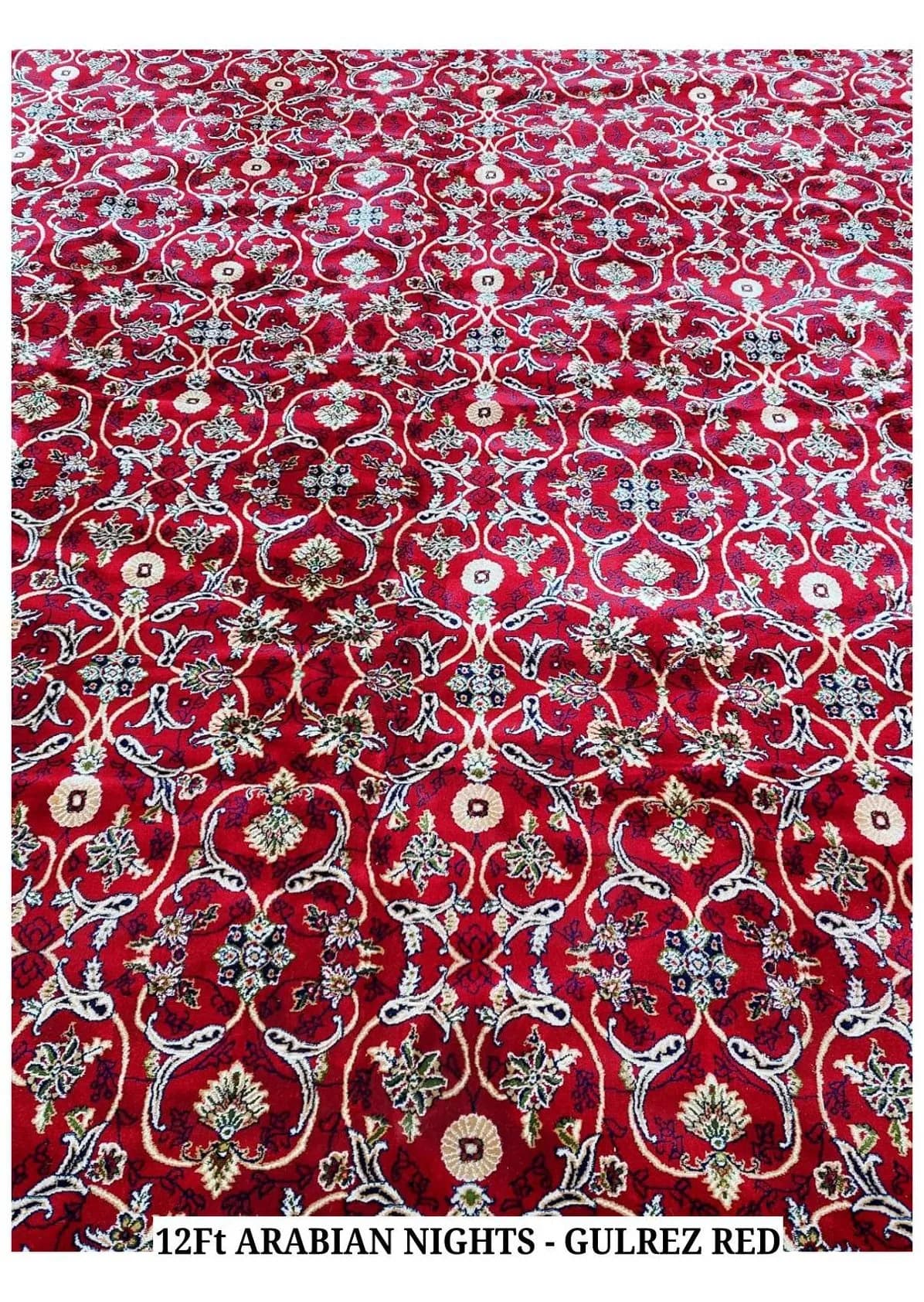 Arabian Nights Finish 12ft Carpet Tile - Gulrez Red