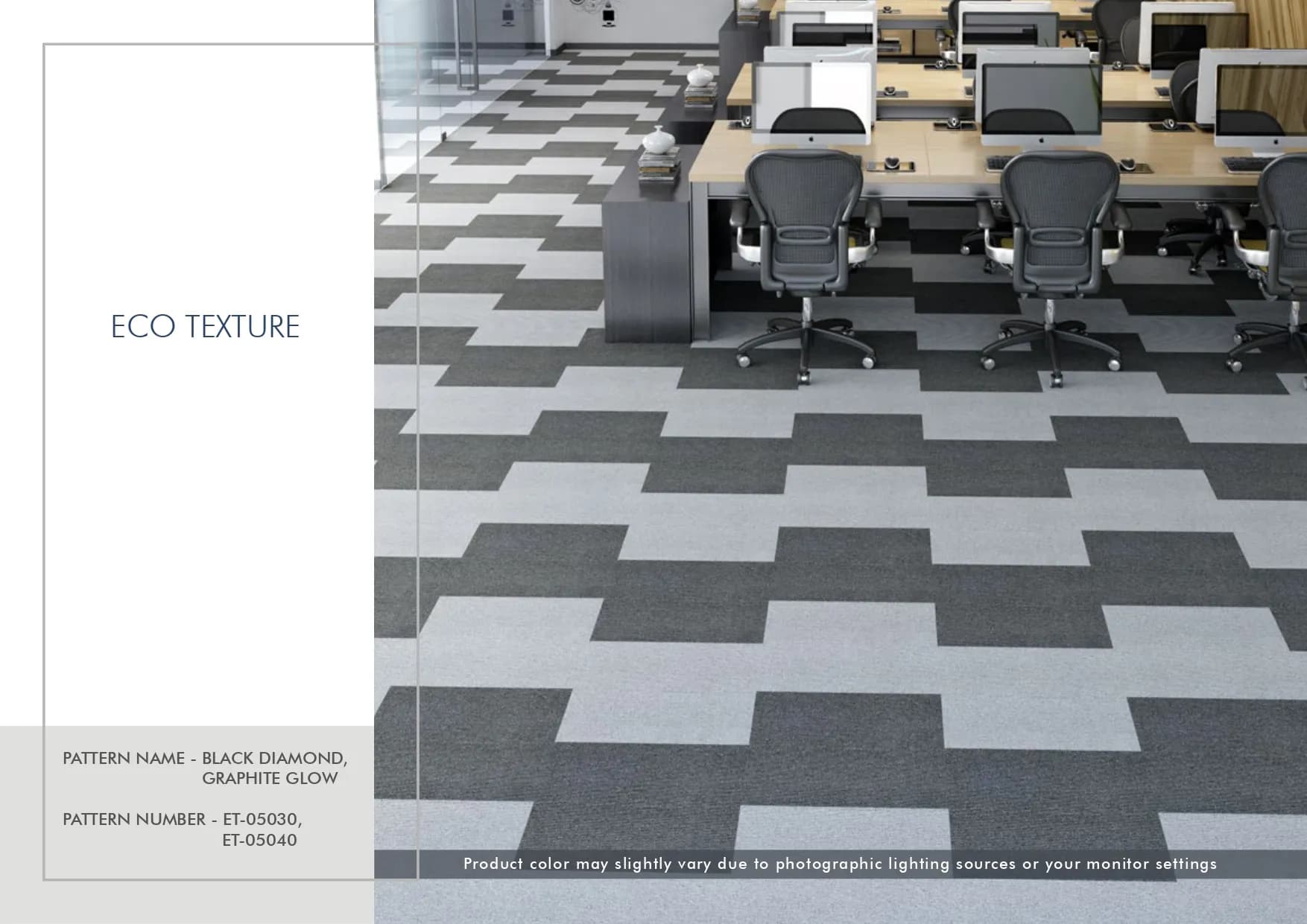 BLACK DIAMOND ET-05030 Eco Texture Excel Prime Carpet Tile - Durable & Stylish