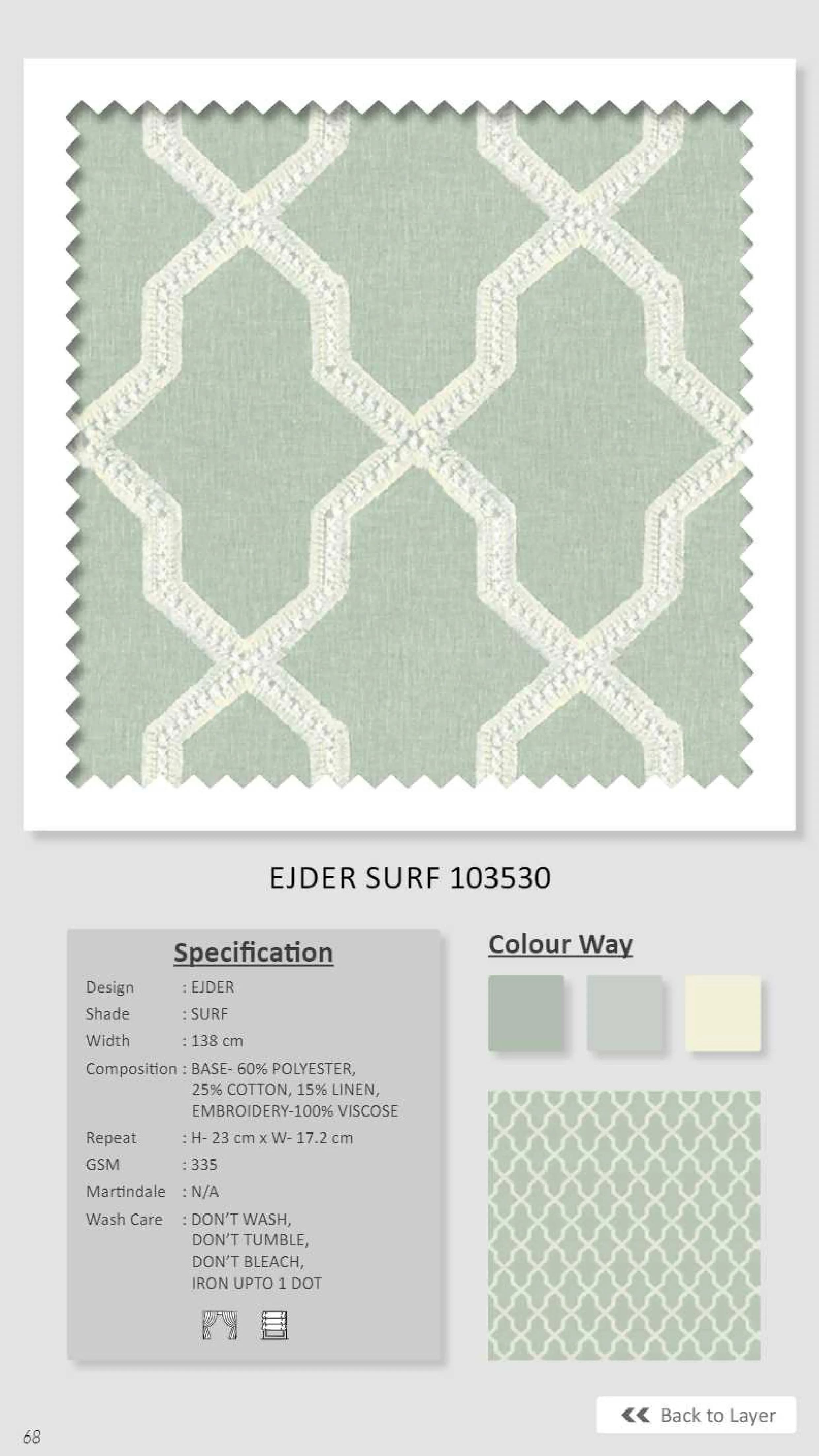 Dale Editch Ejder Surf 103530 Linen Fabric