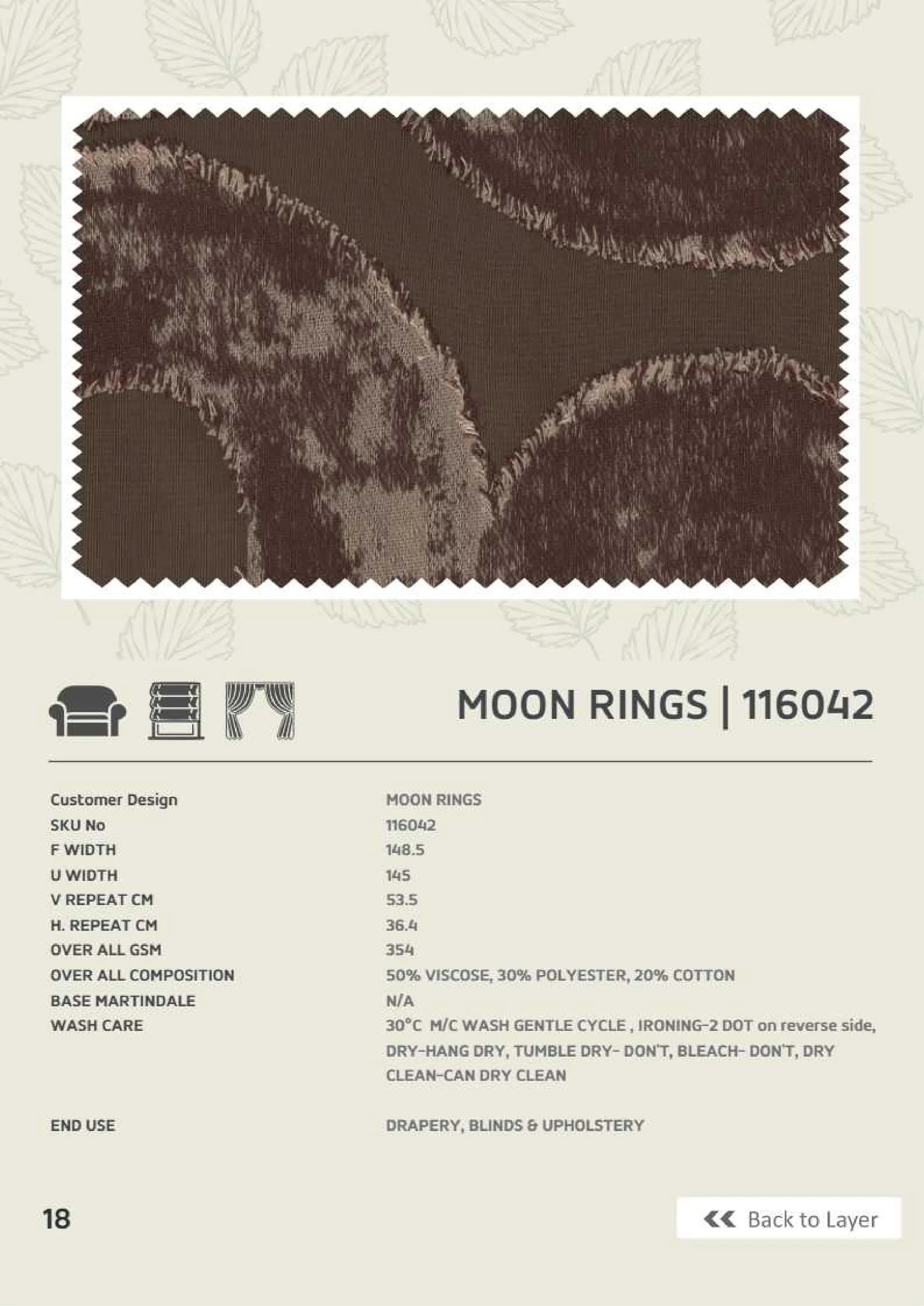 Moon Rings 116042 Premium Linen Fabric - Elegant & Durable