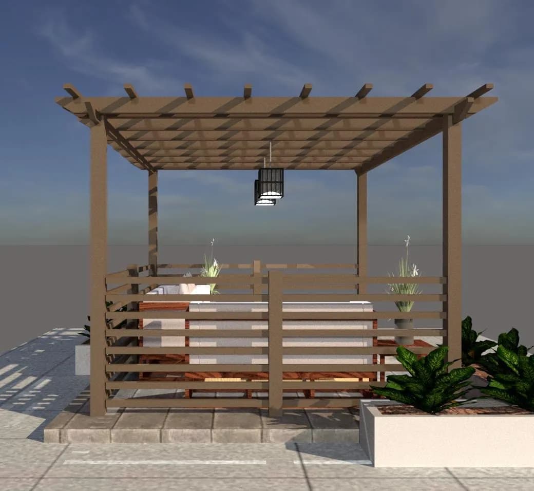 3D-14 Pergola | Modern Outdoor Structure for Stylish Spaces