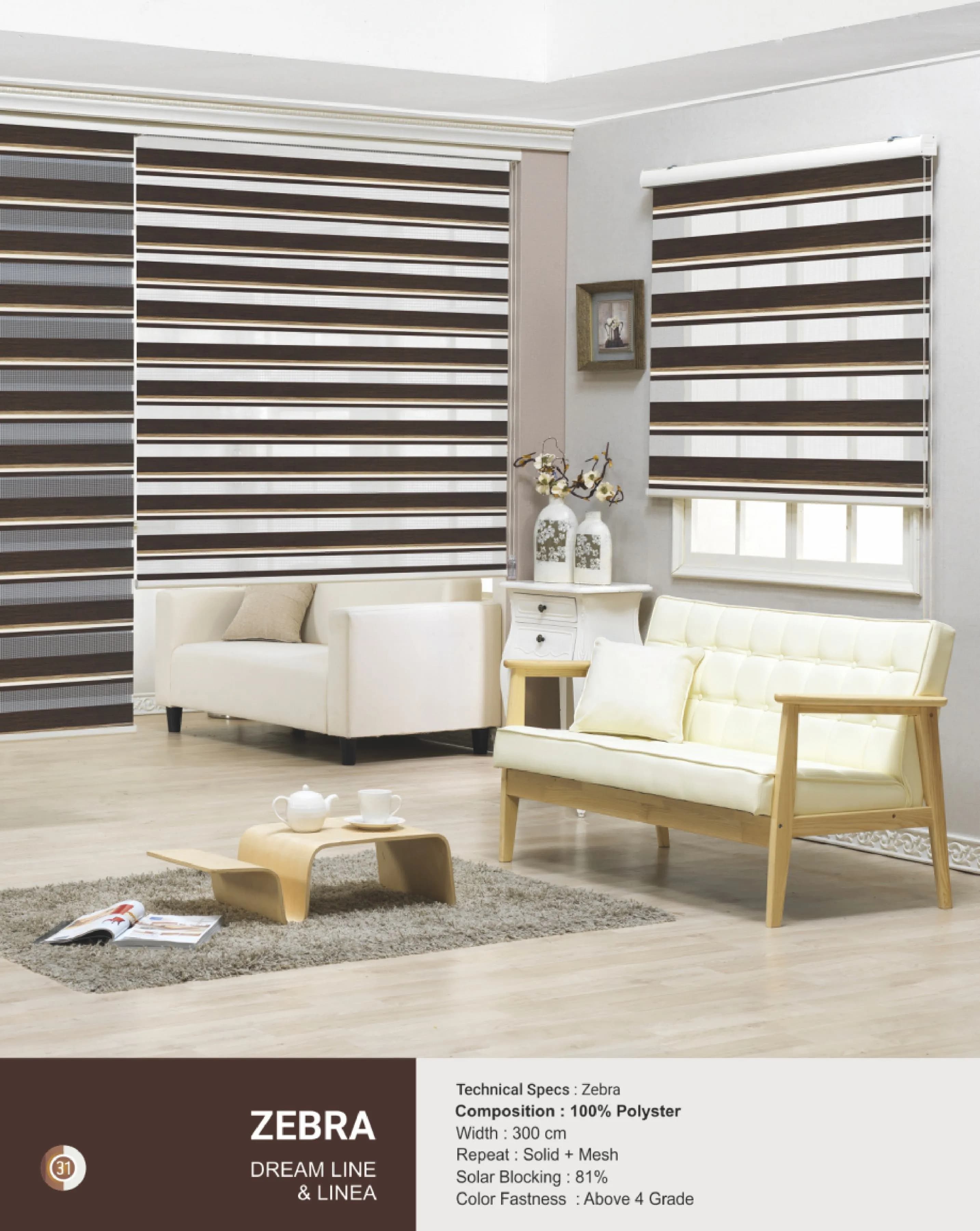 Zebra Dream Line & Linea Blackout Curtains