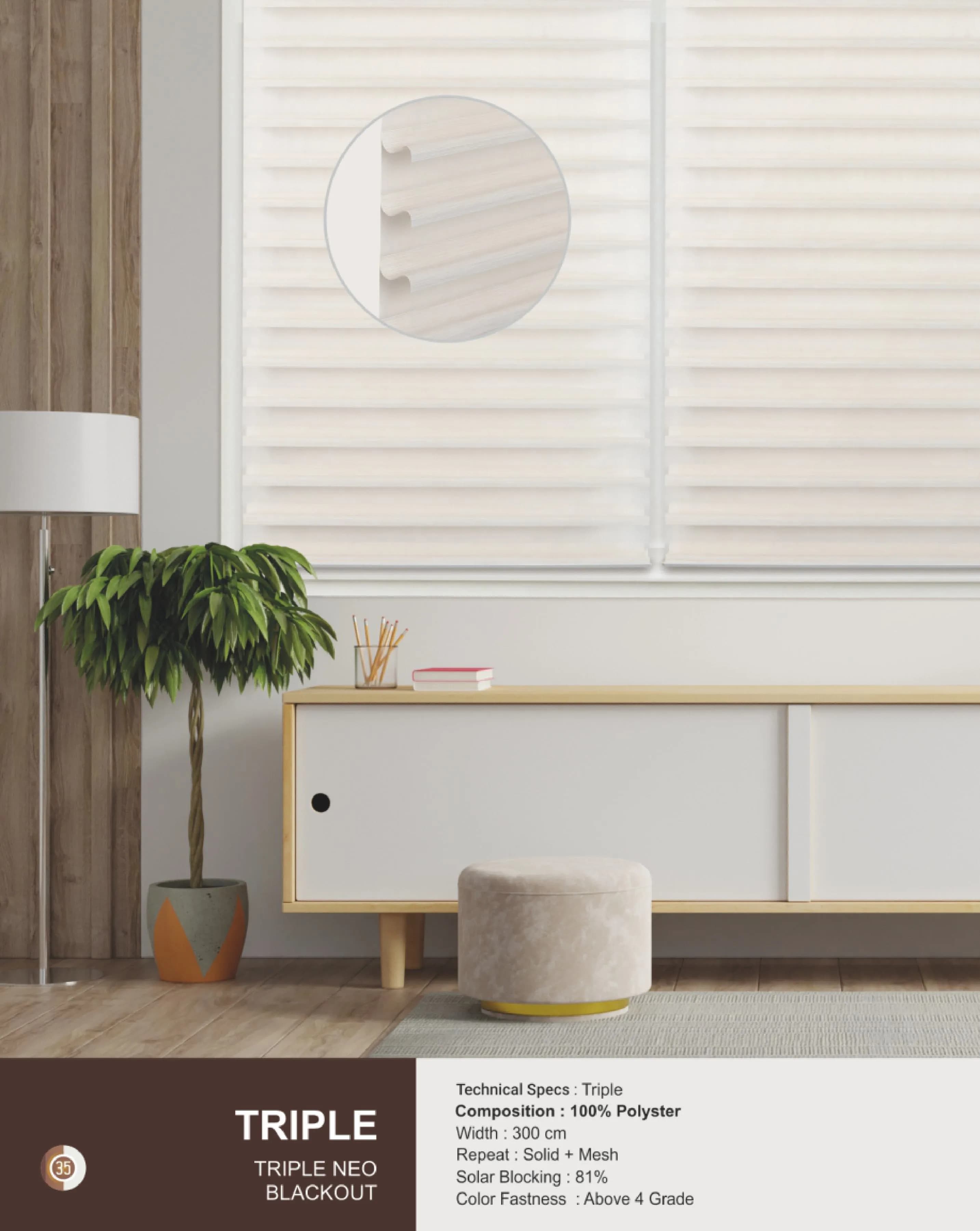 Zebra Tripple Neo Blackout Curtains - Stylish & Functional