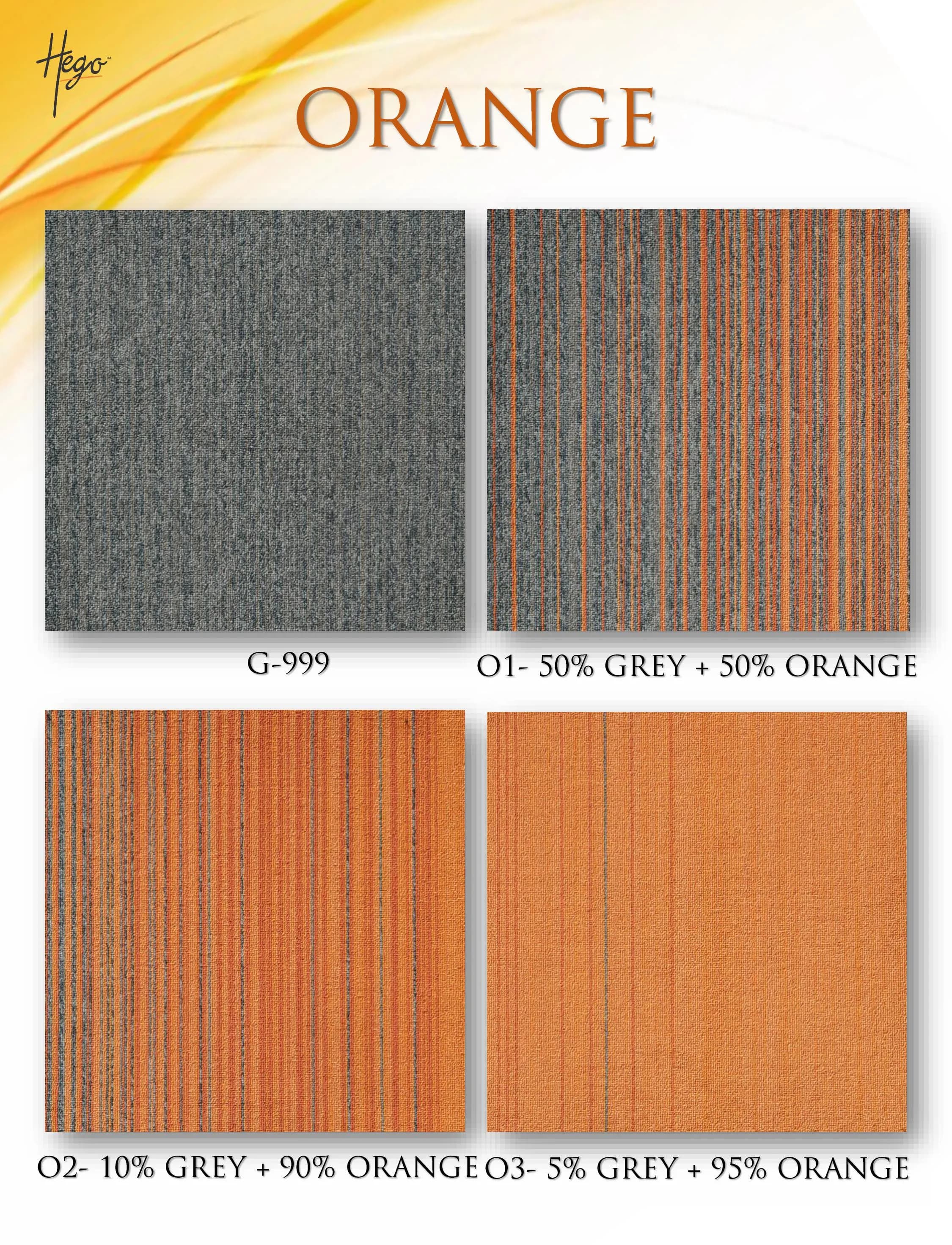 New Sky Carpet Tile G-999 Orange - Durable & Stylish