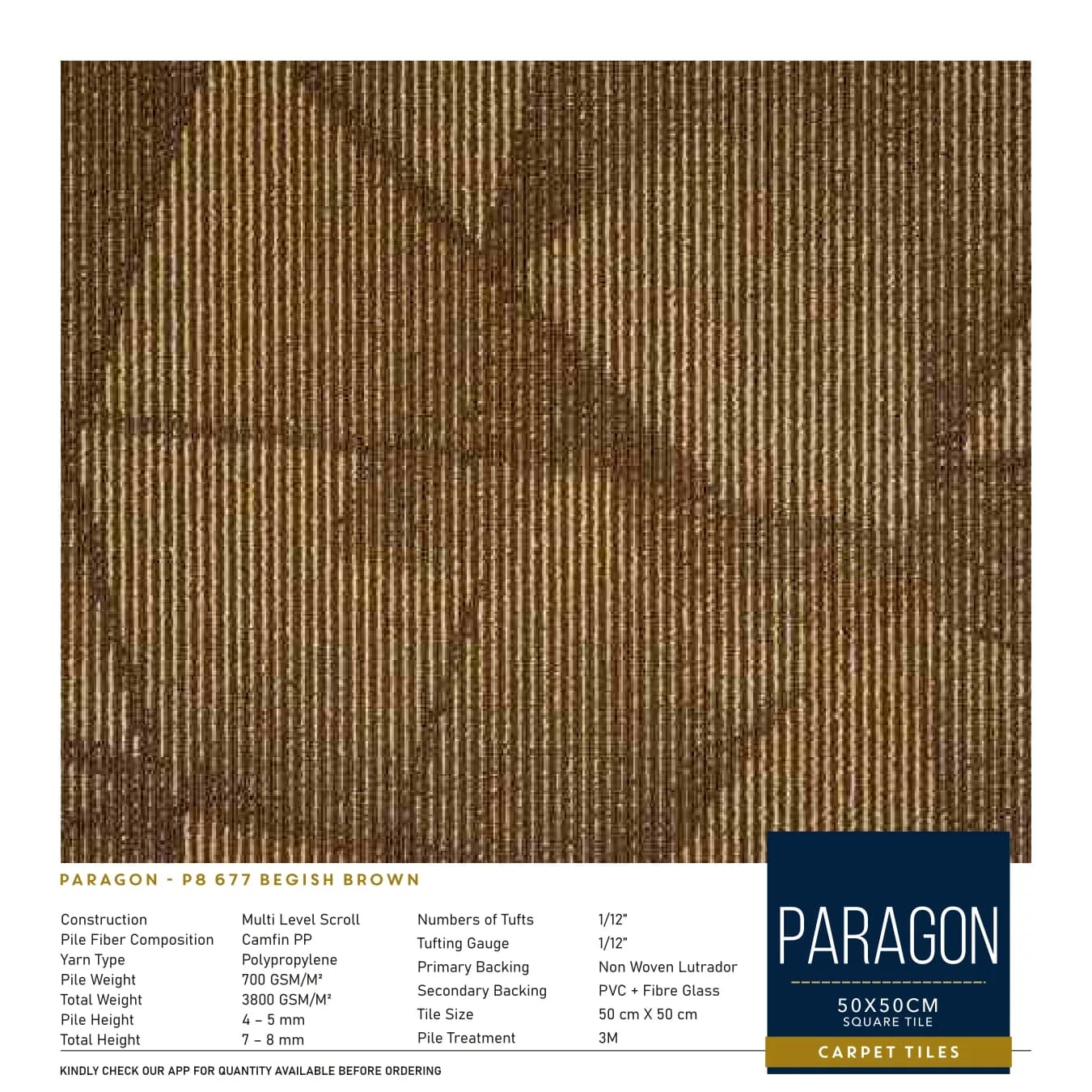 Paragon P-8 678 Begish Brown Carpet Tile – Divine Design