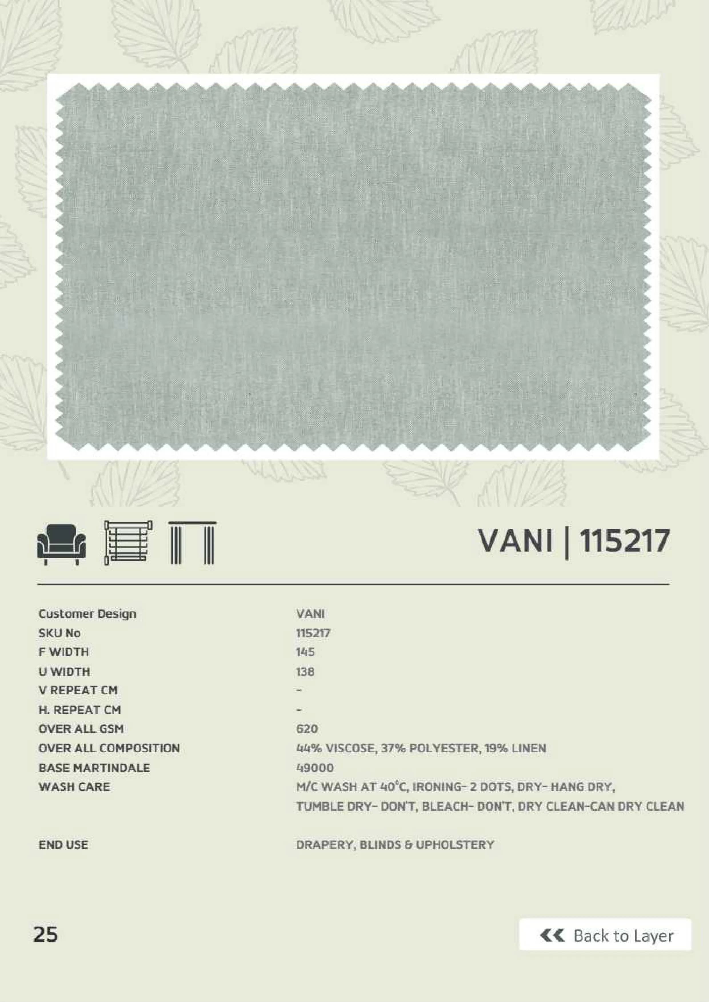 Vani 115217 Linen Fabric - Elegant & Versatile Material