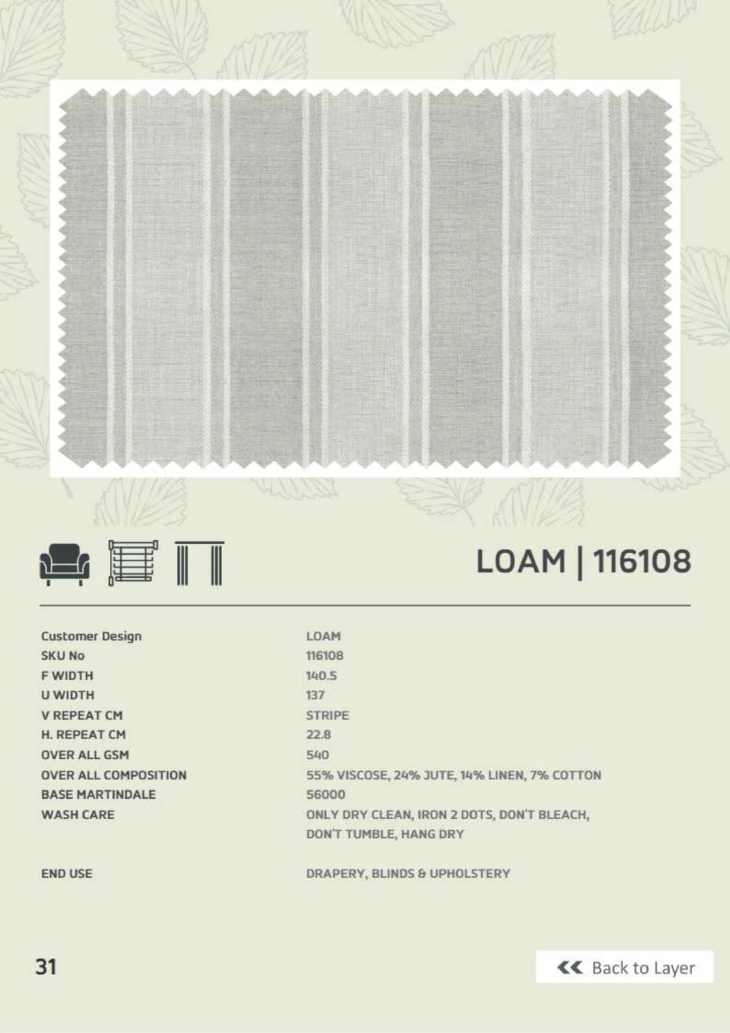Loam 116108 Linen Fabric – Elegant Natural Texture