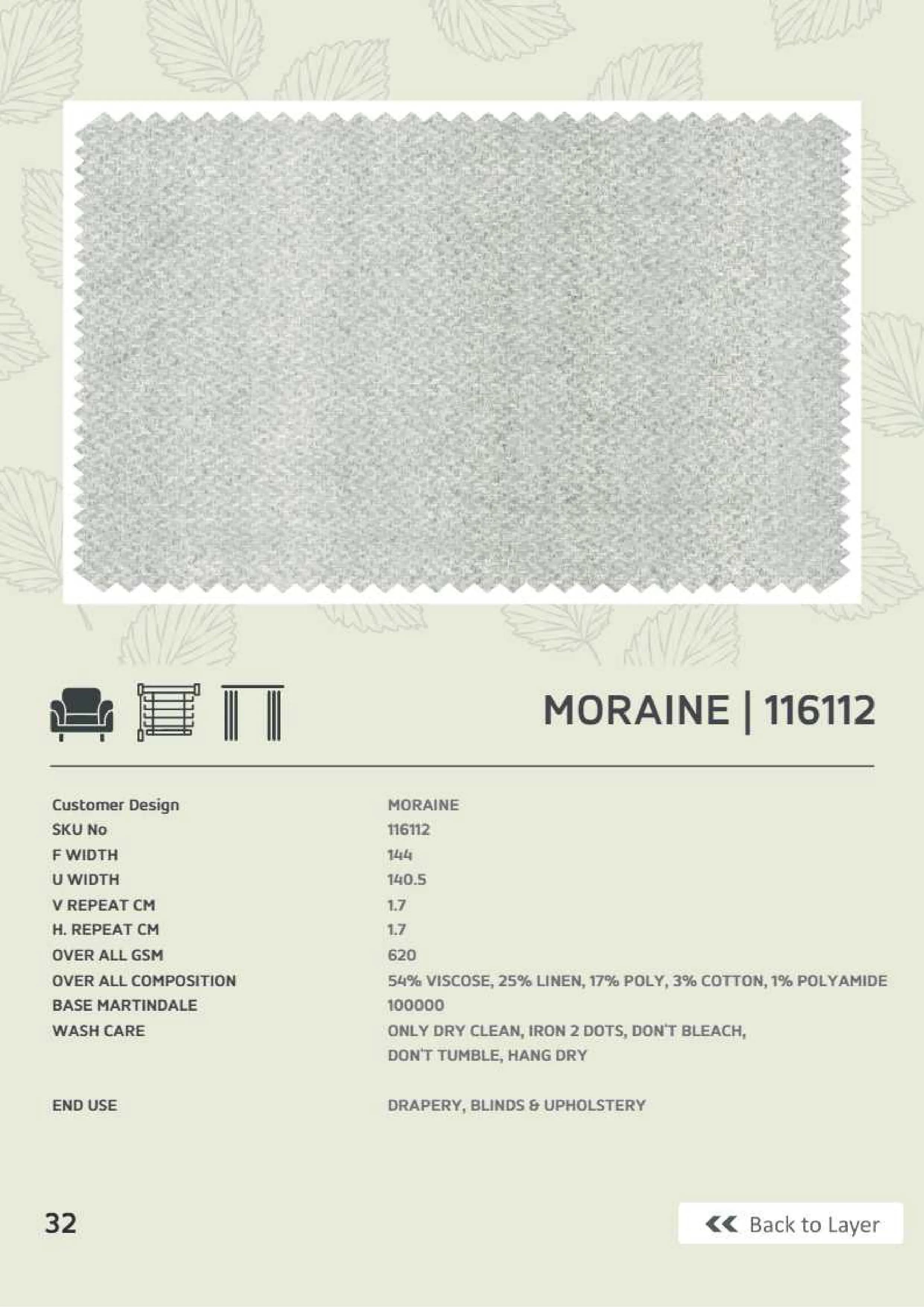 Moraine 116112 Linen Fabric – Elegant & Durable