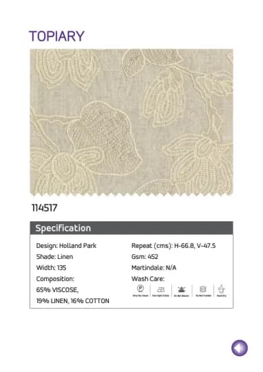 Stylish Linen Printed Fabric - 114517