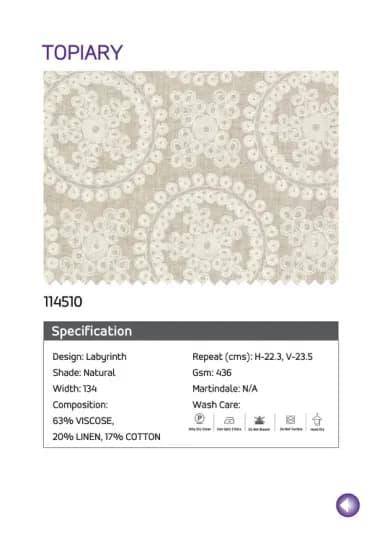 Antique Gold Printed Fabric - 114510