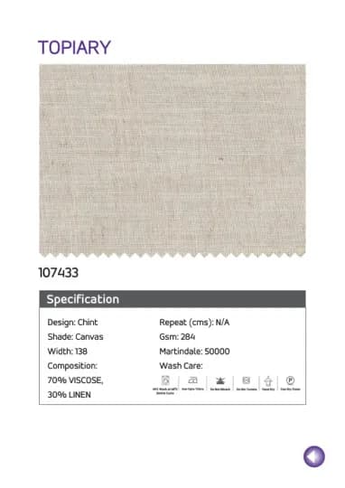 Chint Canvas Printed Fabric - 107433