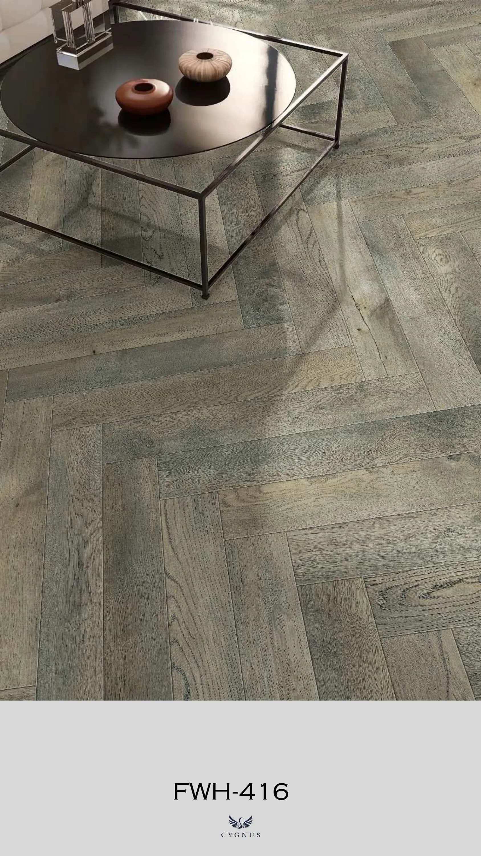 FWH-416 WS Fauxwood Herringbone Laminate Flooring - Durable & Stylish