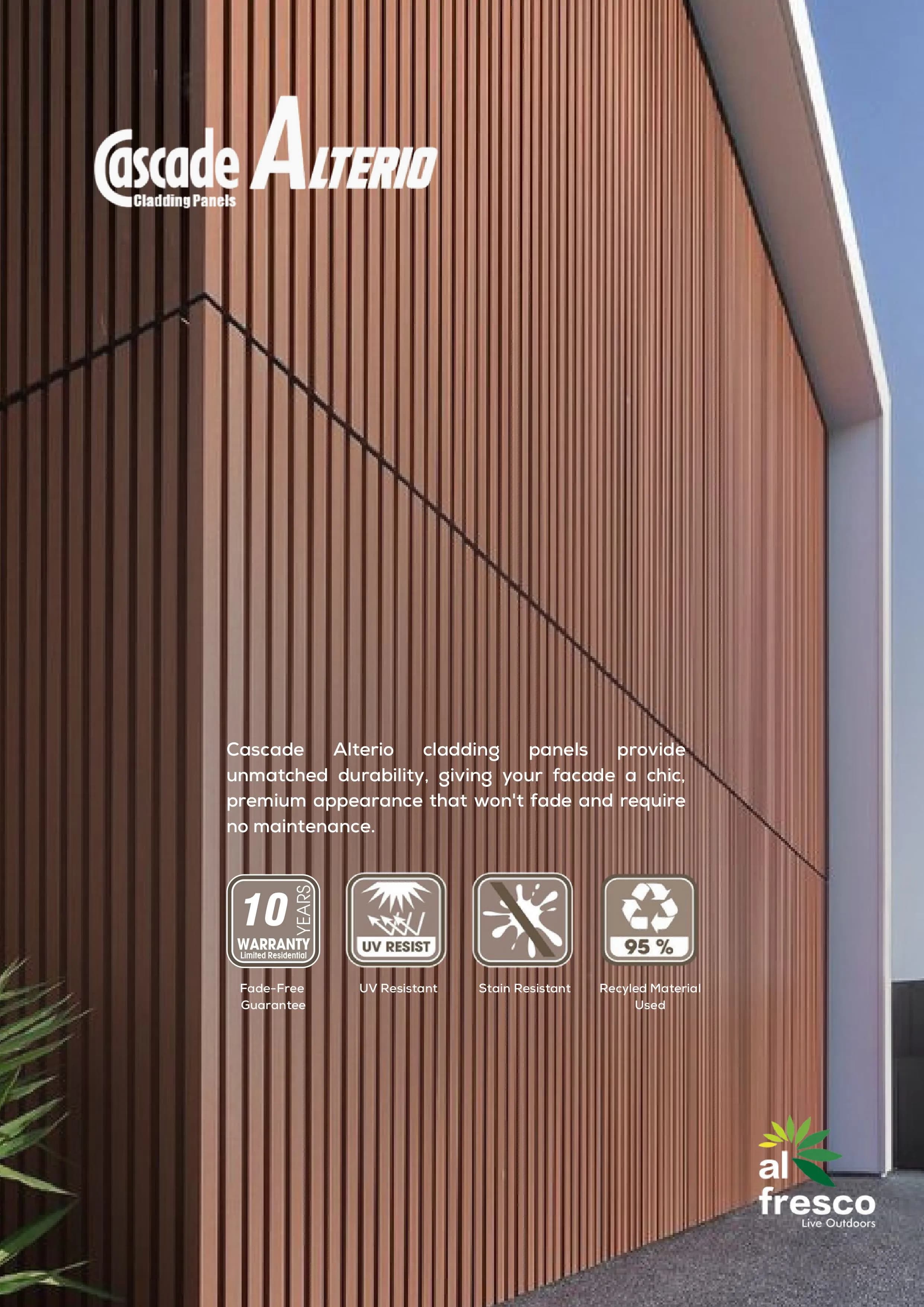 Alfresco Amer CLADDING PANEL  218mm x 25mm x 2400mm