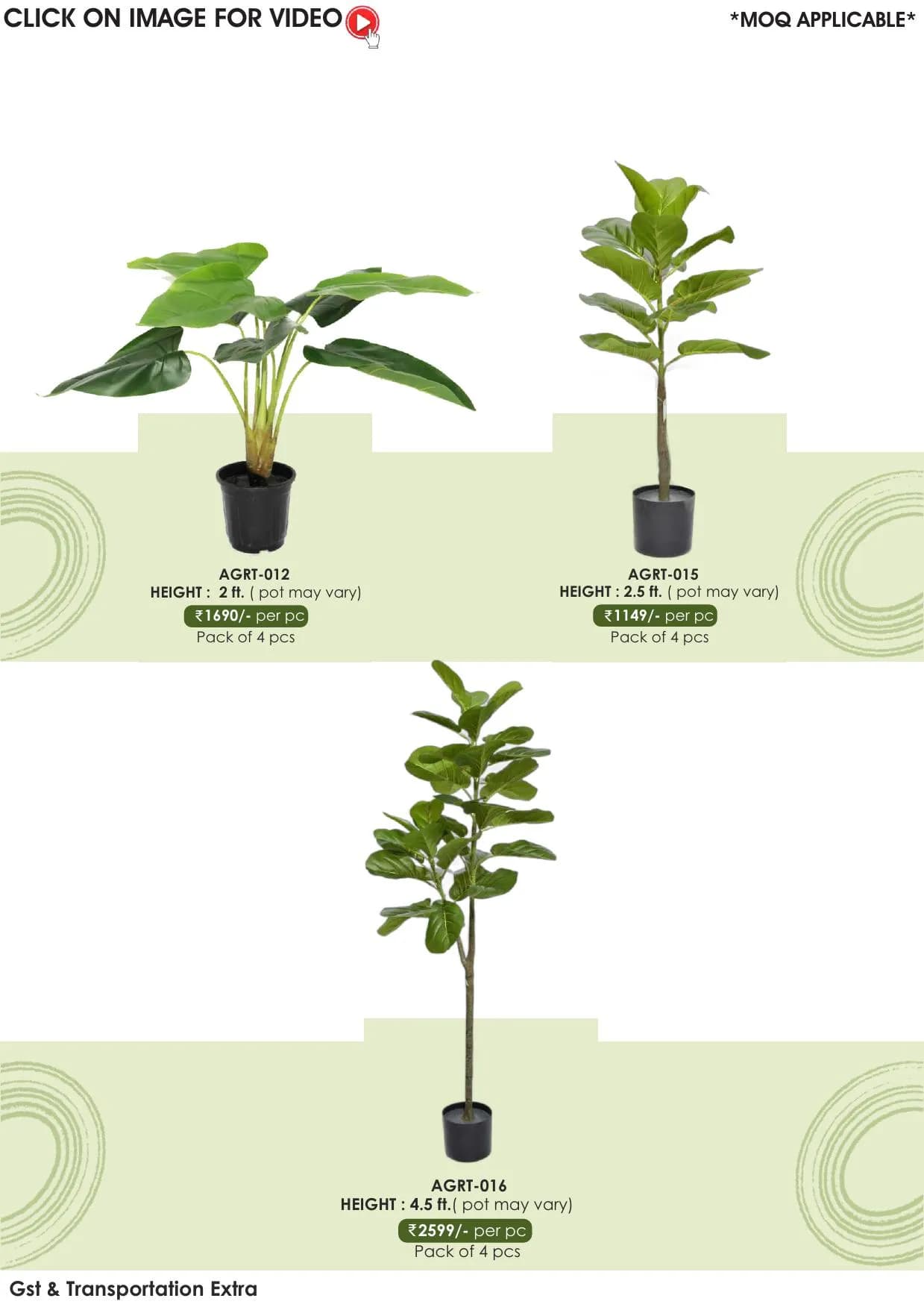 Green Revolution Artificial Plants - AGRT-0012