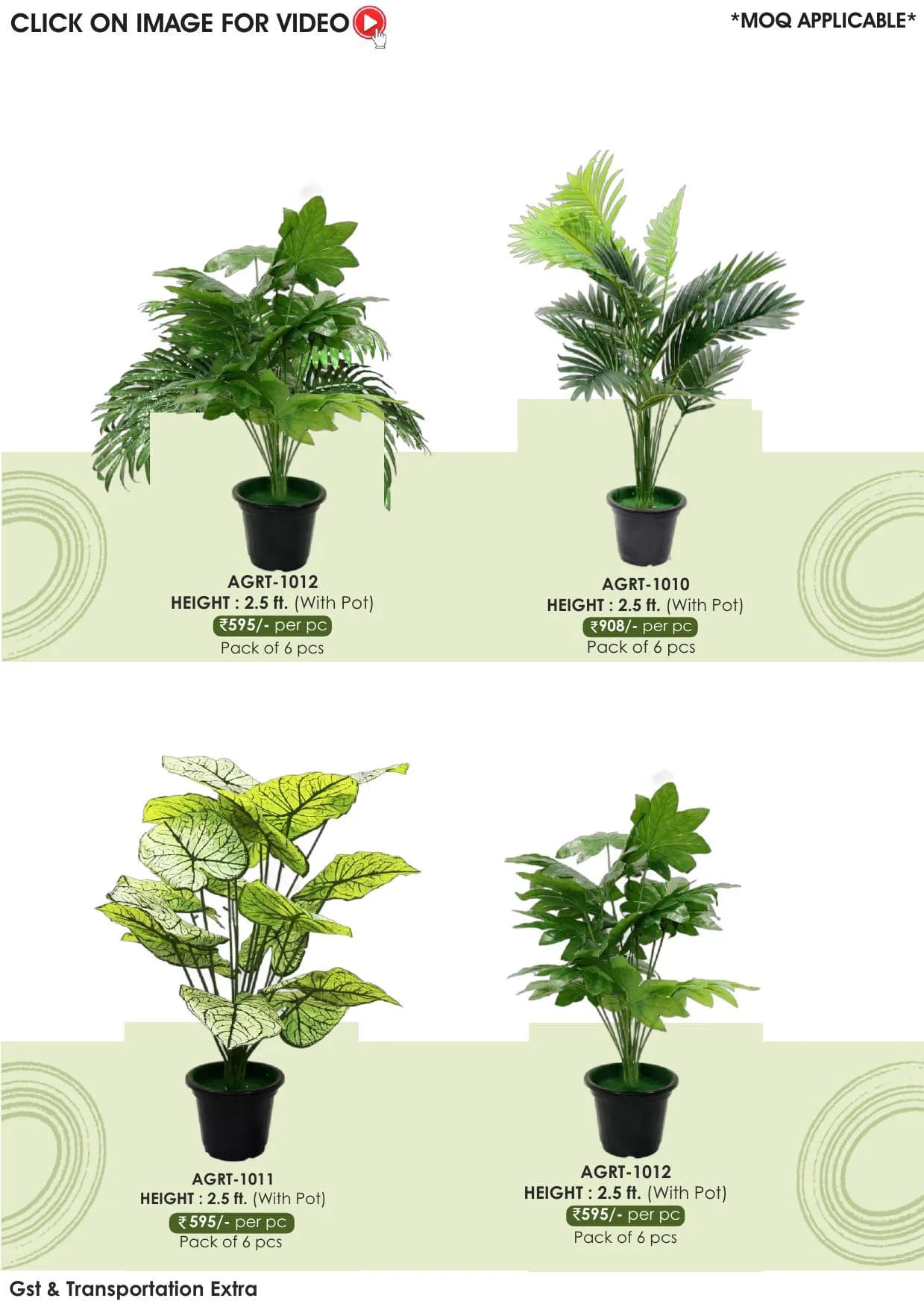 AGRT-1012 Green Revolution Artificial Plants