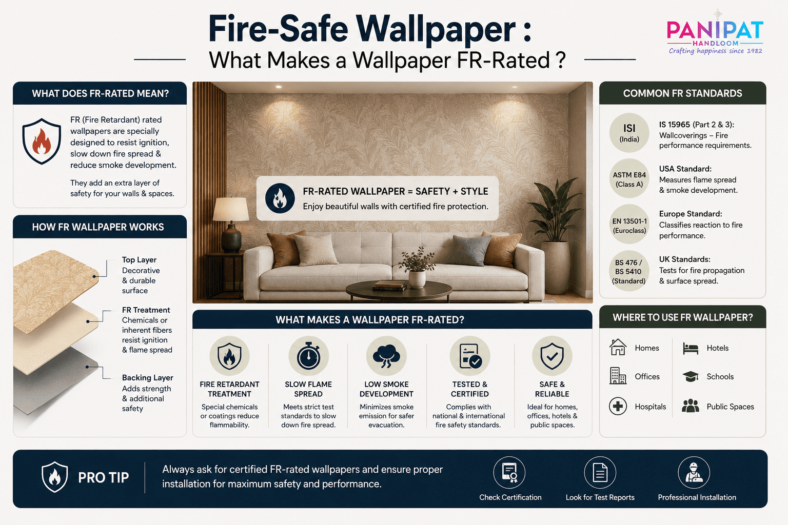 Fire-Safe Wallpaper : What Makes a Wallpaper FR-Rated ?