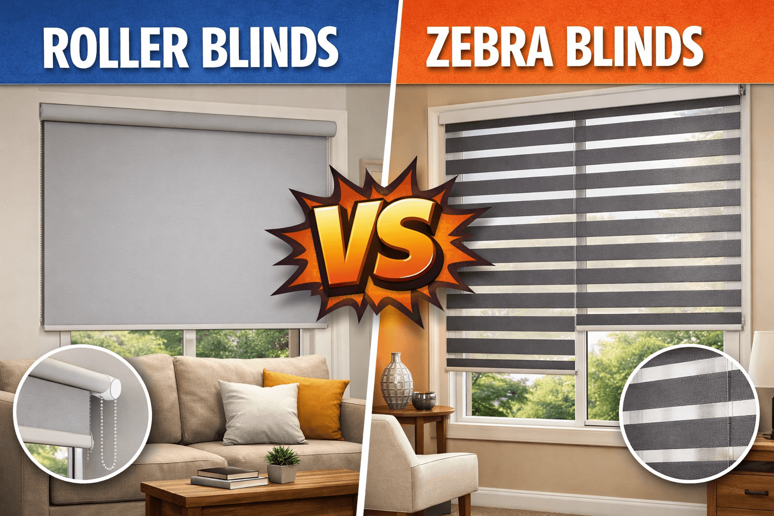 Roller Blinds vs Zebra Blinds: Which Is Better for Indian Homes?