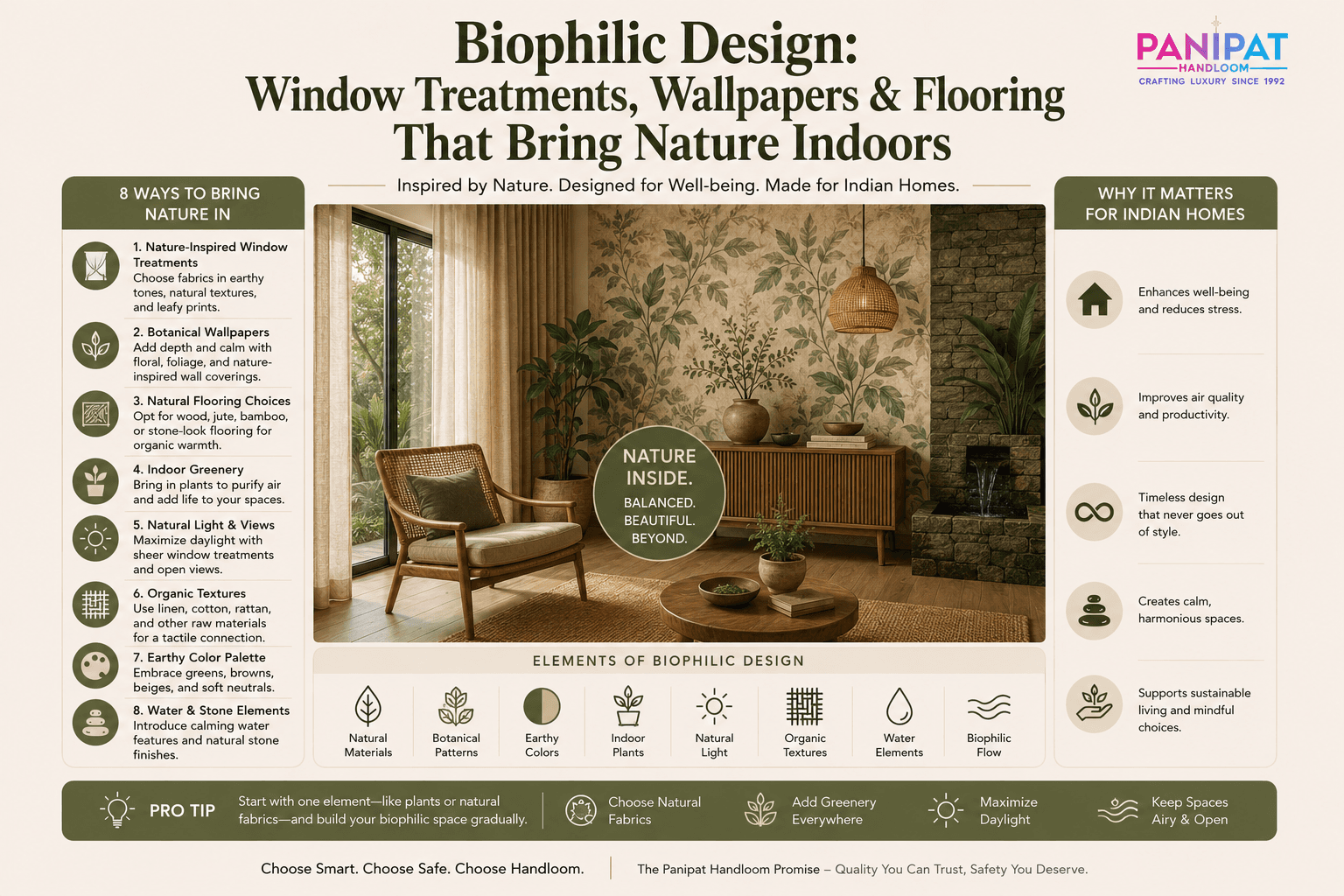 Biophilic Design: Window Treatments, Wallpapers & Flooring That Bring Nature Indoors