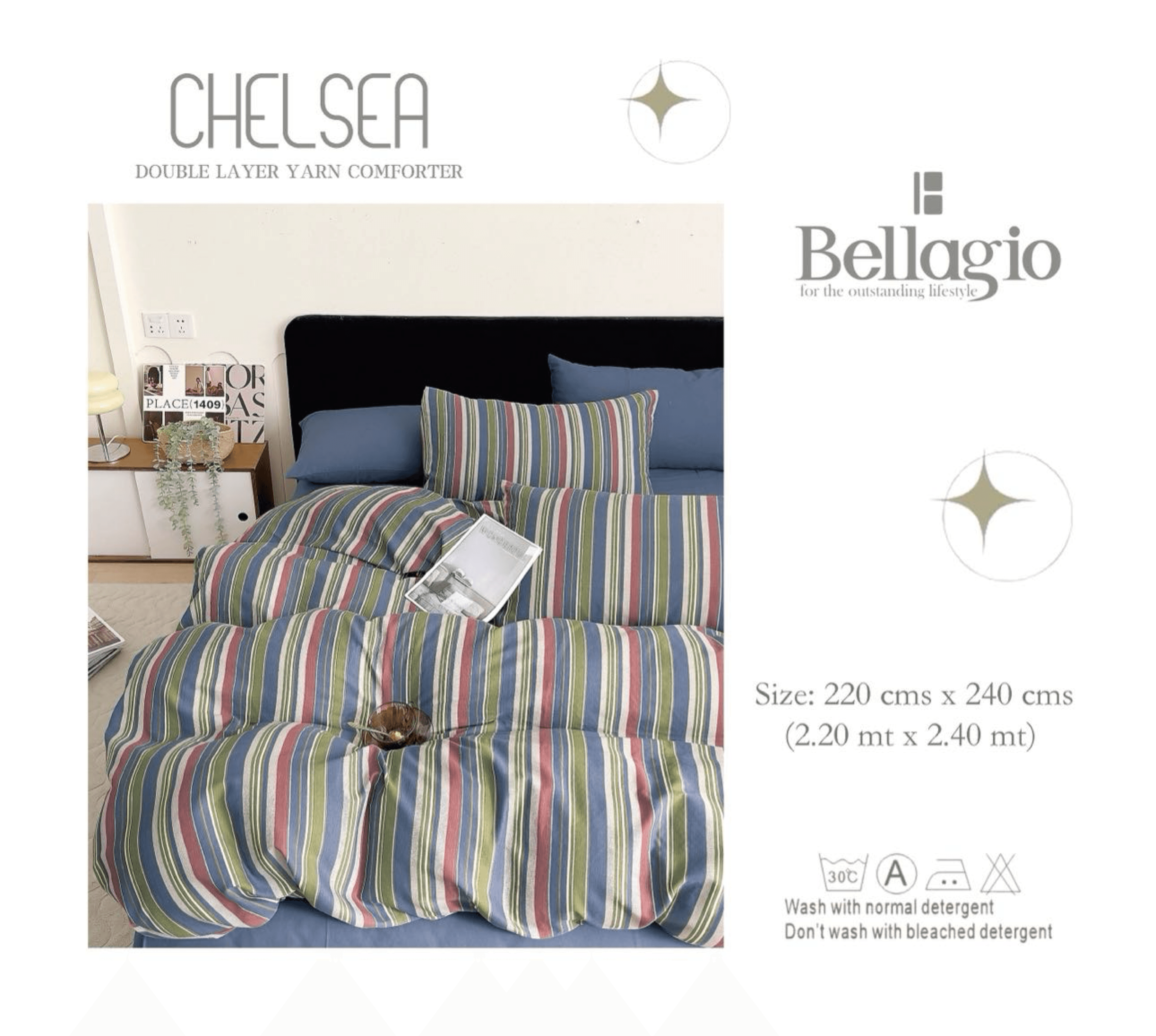 Chelsea Double Layer Yarn Comforter - 11